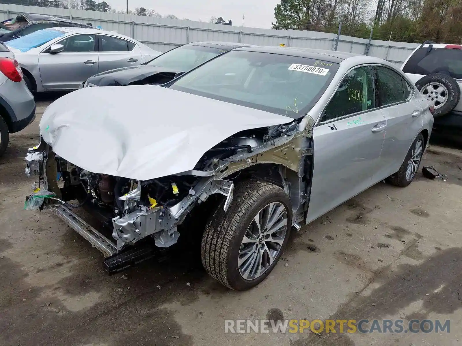 2 Photograph of a damaged car 58ABZ1B16KU020912 LEXUS ES350 2019