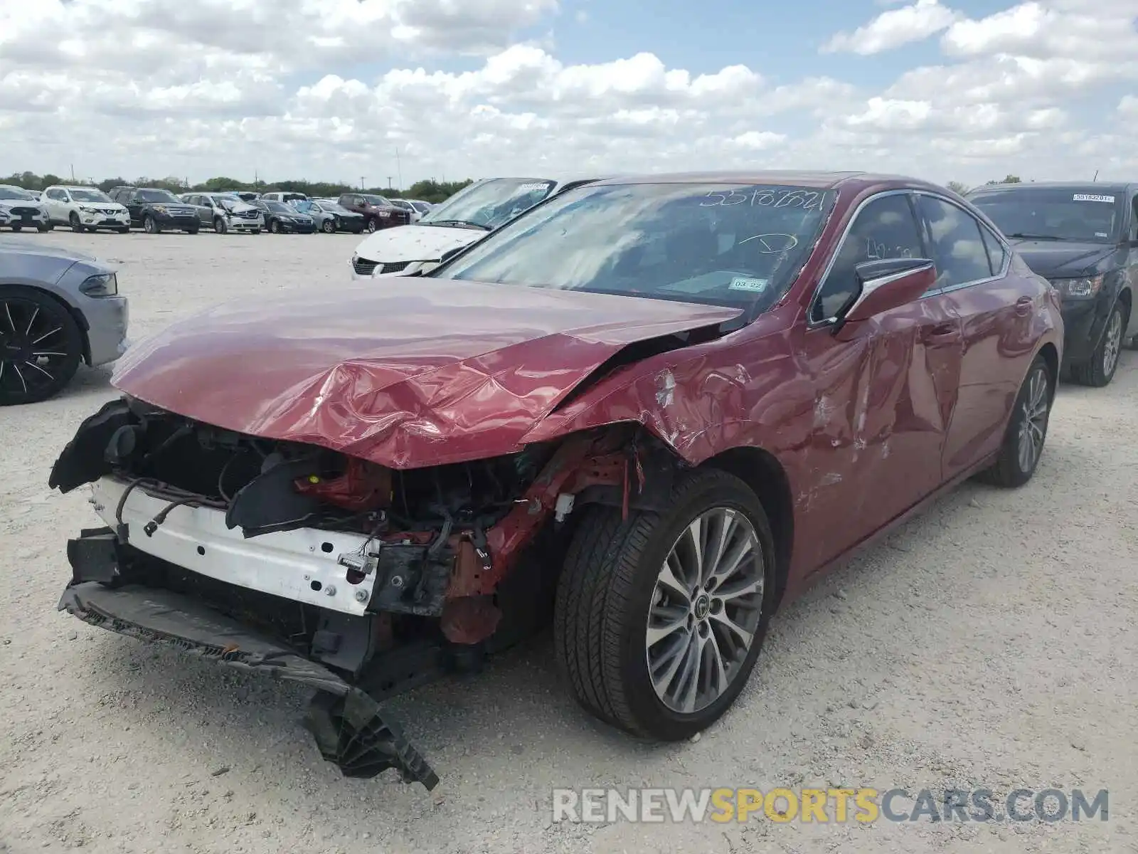 2 Photograph of a damaged car 58ABZ1B16KU028511 LEXUS ES350 2019