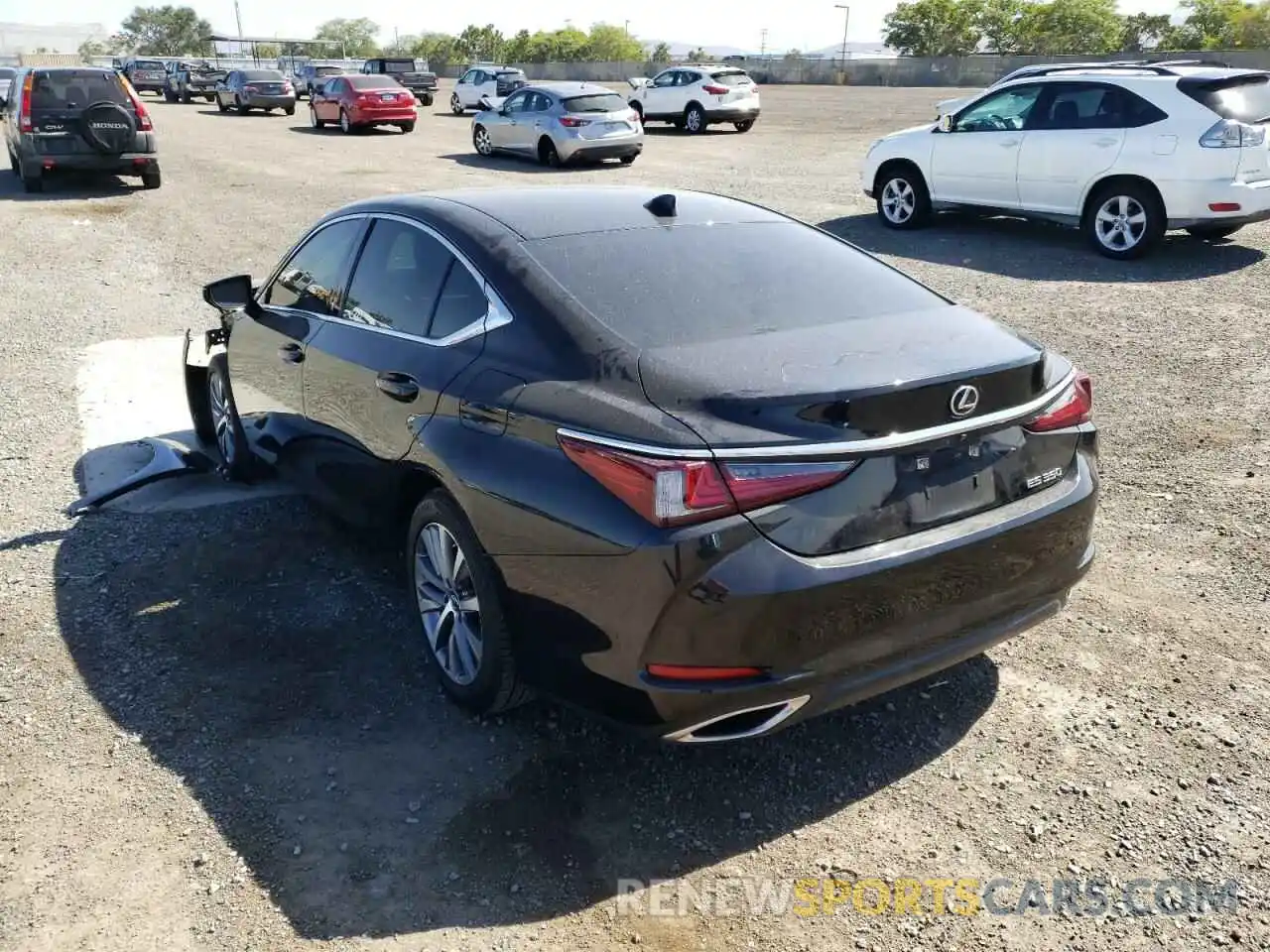 3 Photograph of a damaged car 58ABZ1B16KU030629 LEXUS ES350 2019