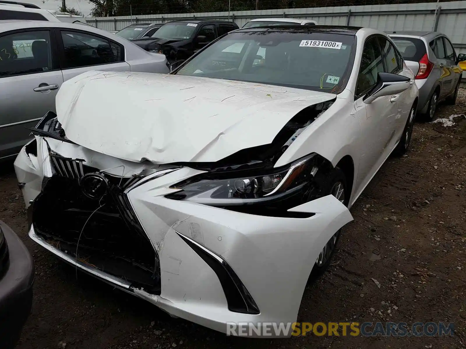 2 Photograph of a damaged car 58ABZ1B16KU031764 LEXUS ES350 2019