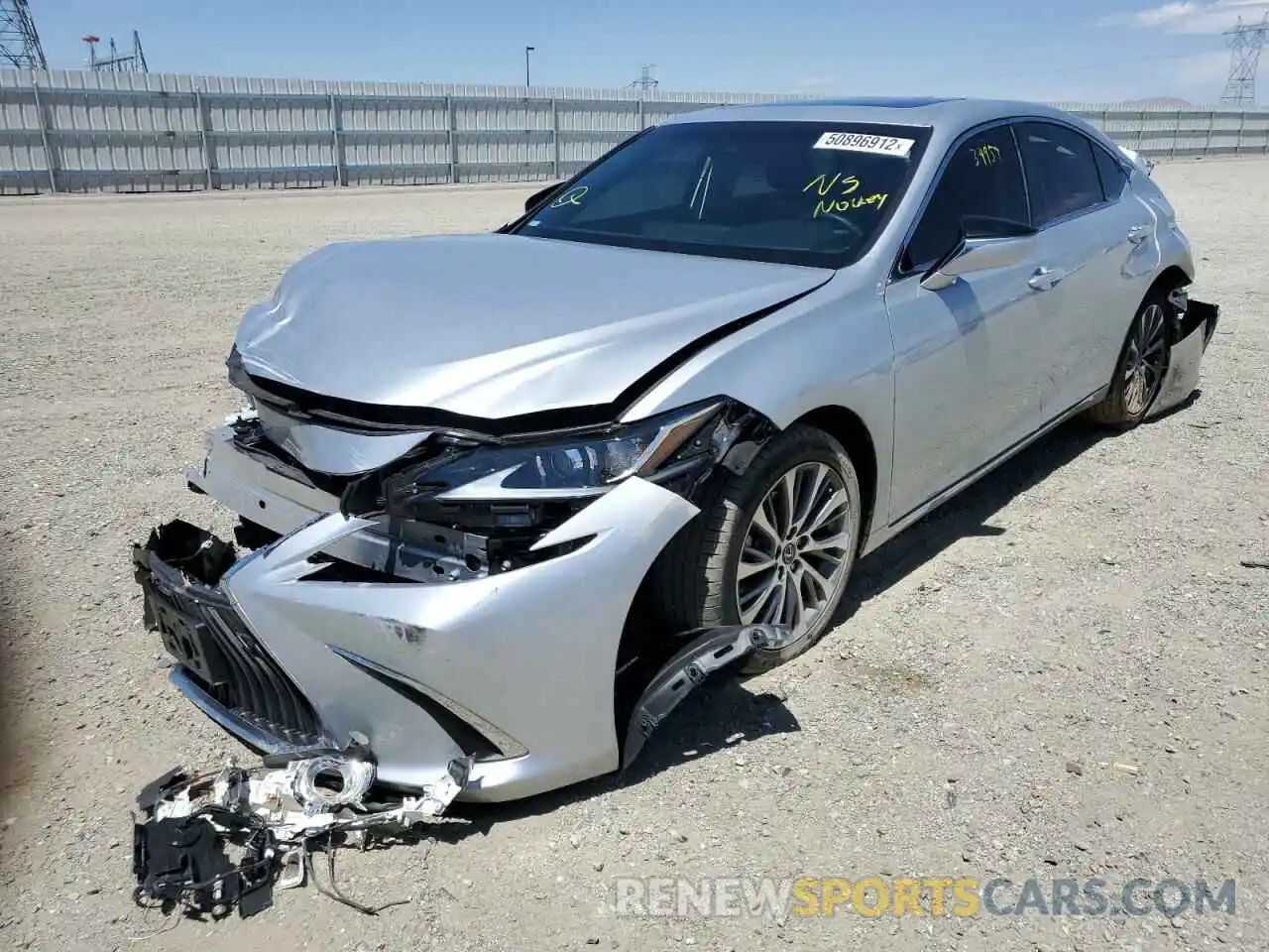 2 Photograph of a damaged car 58ABZ1B17KU035189 LEXUS ES350 2019