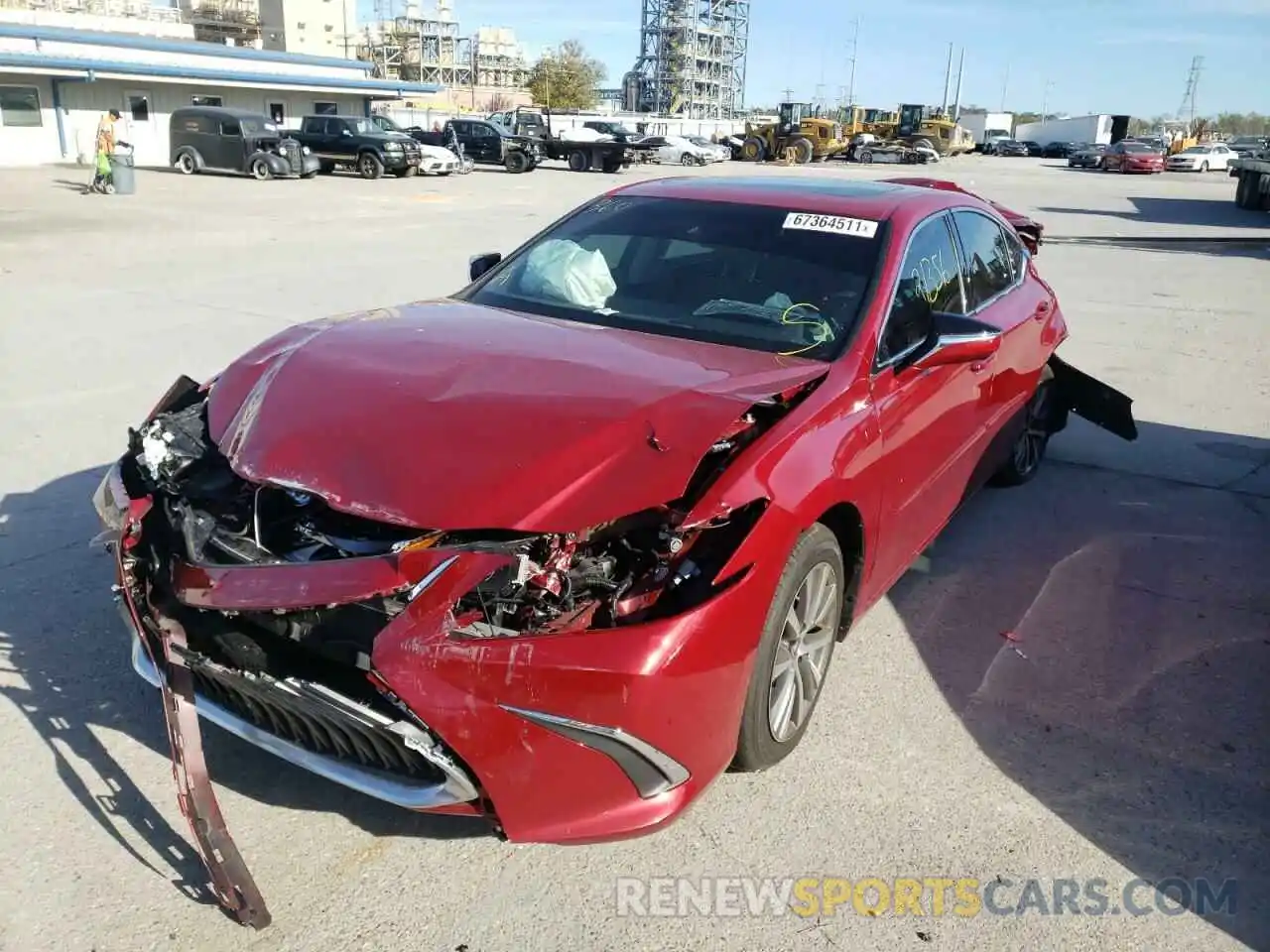 2 Photograph of a damaged car 58ABZ1B17KU043714 LEXUS ES350 2019