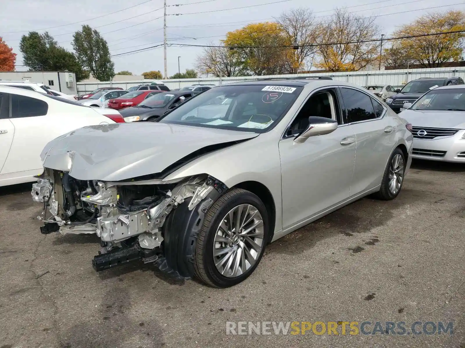 2 Photograph of a damaged car 58ABZ1B18KU006123 LEXUS ES350 2019