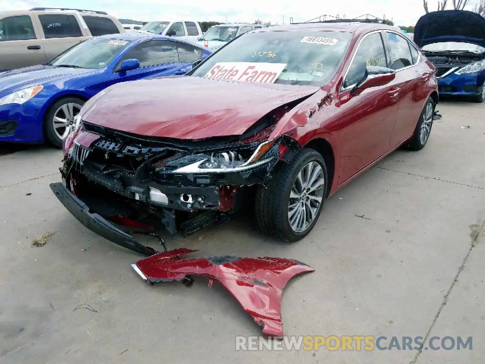 2 Photograph of a damaged car 58ABZ1B19KU001609 LEXUS ES350 2019