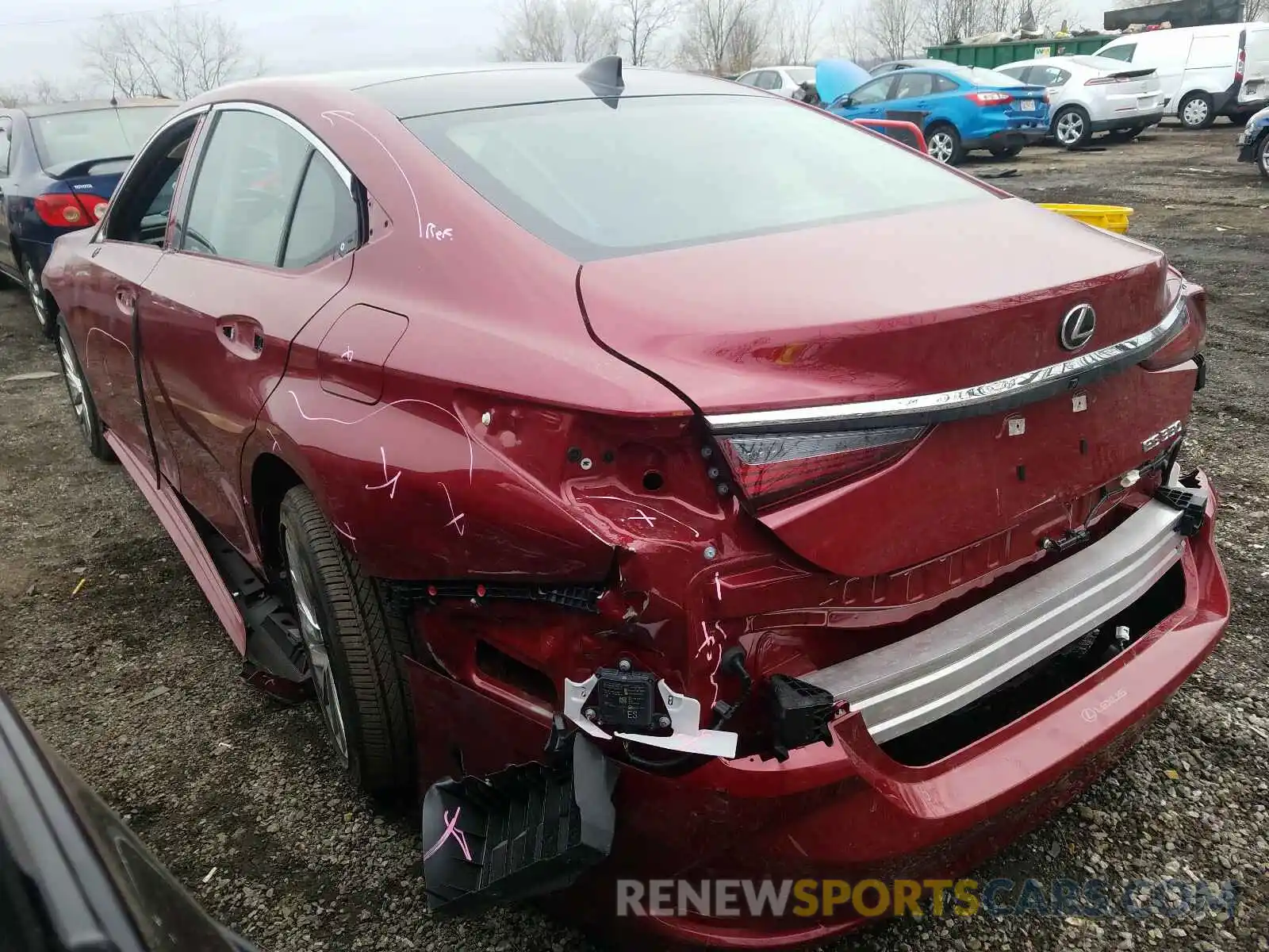 3 Photograph of a damaged car 58ABZ1B19KU036621 LEXUS ES350 2019