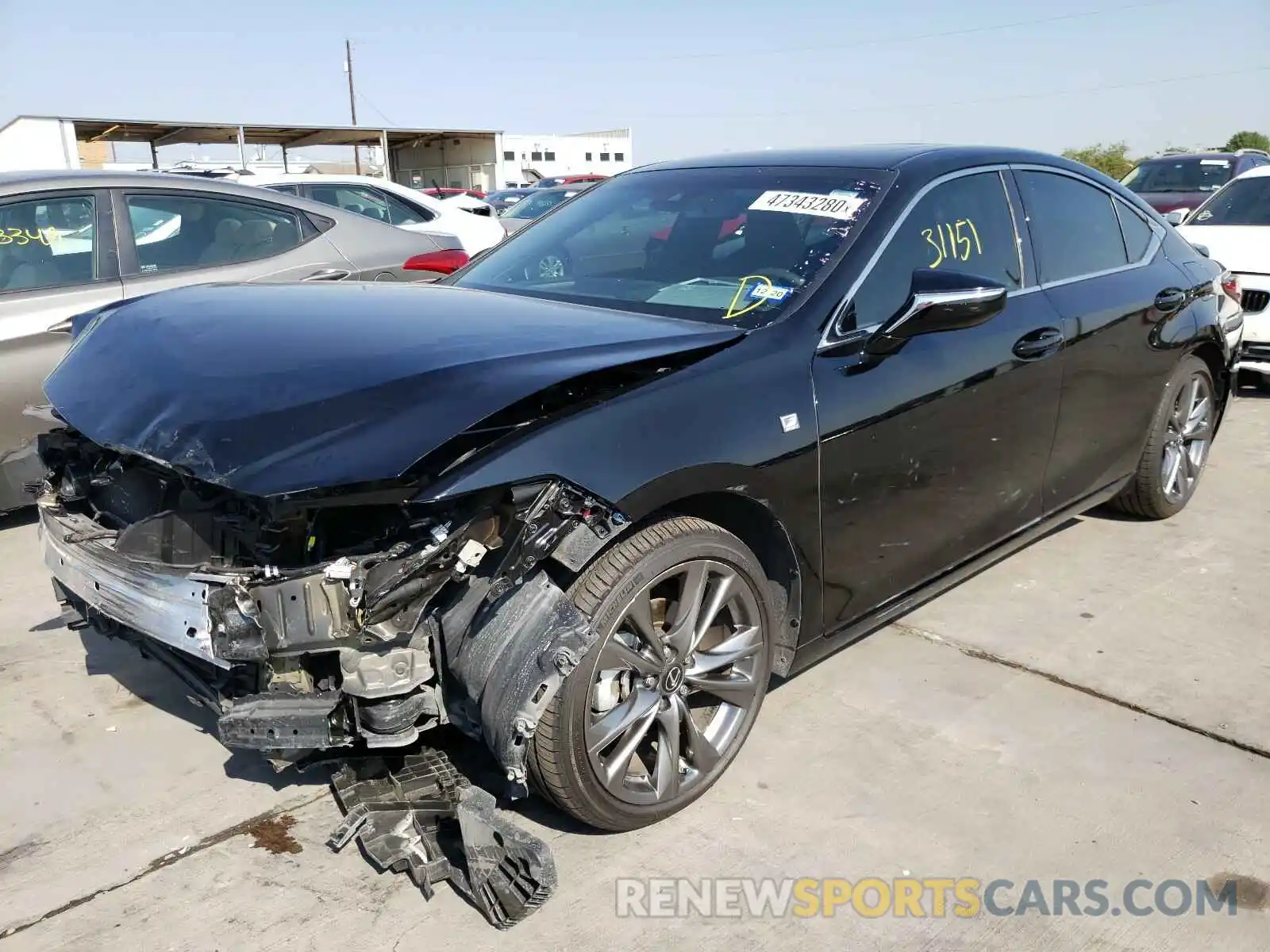 2 Photograph of a damaged car 58ABZ1B1XKU015387 LEXUS ES350 2019