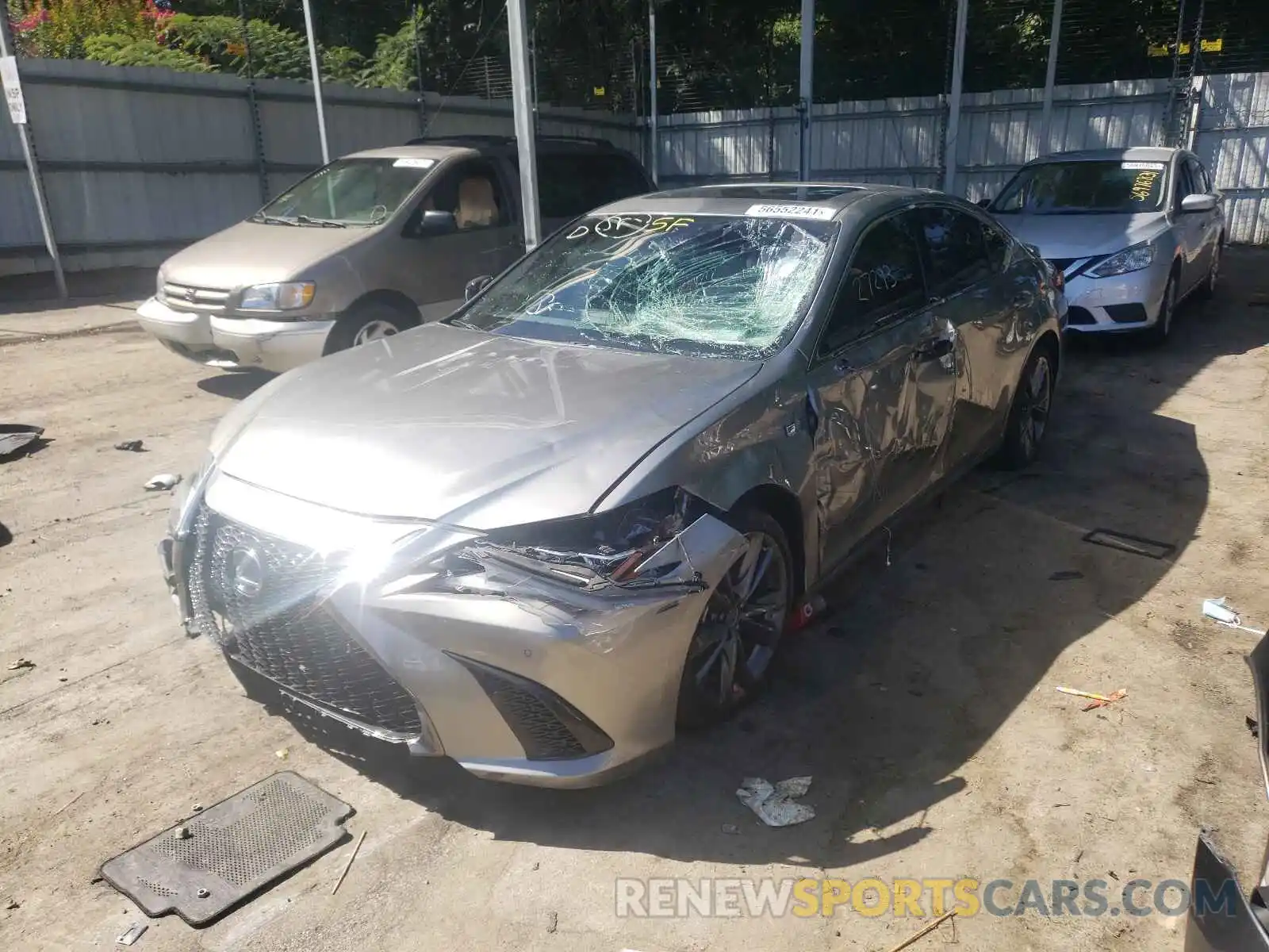 2 Photograph of a damaged car 58ABZ1B1XKU036613 LEXUS ES350 2019