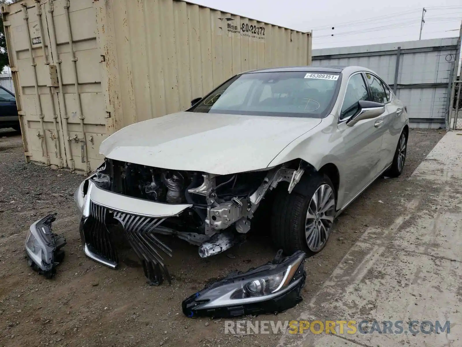 2 Photograph of a damaged car 58ABZ1B1XKU045277 LEXUS ES350 2019
