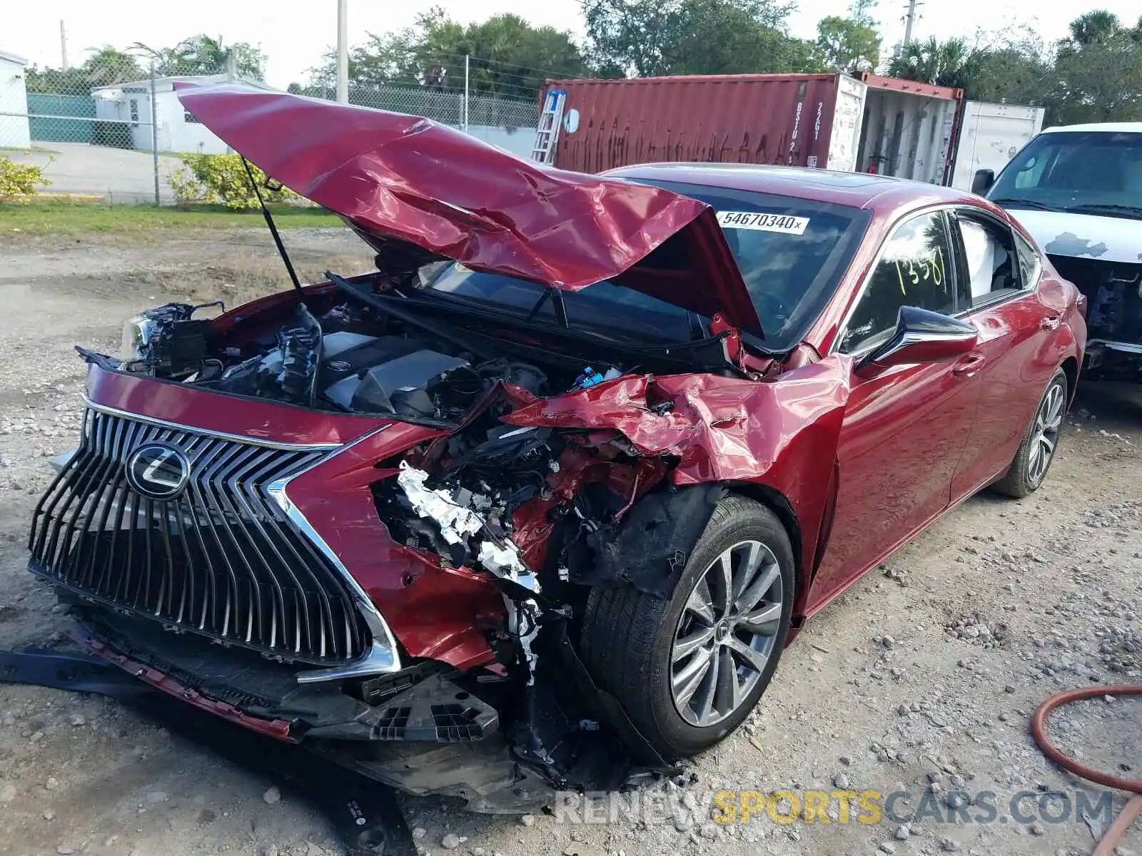 2 Photograph of a damaged car 58ABZ1B1XKU048437 LEXUS ES350 2019