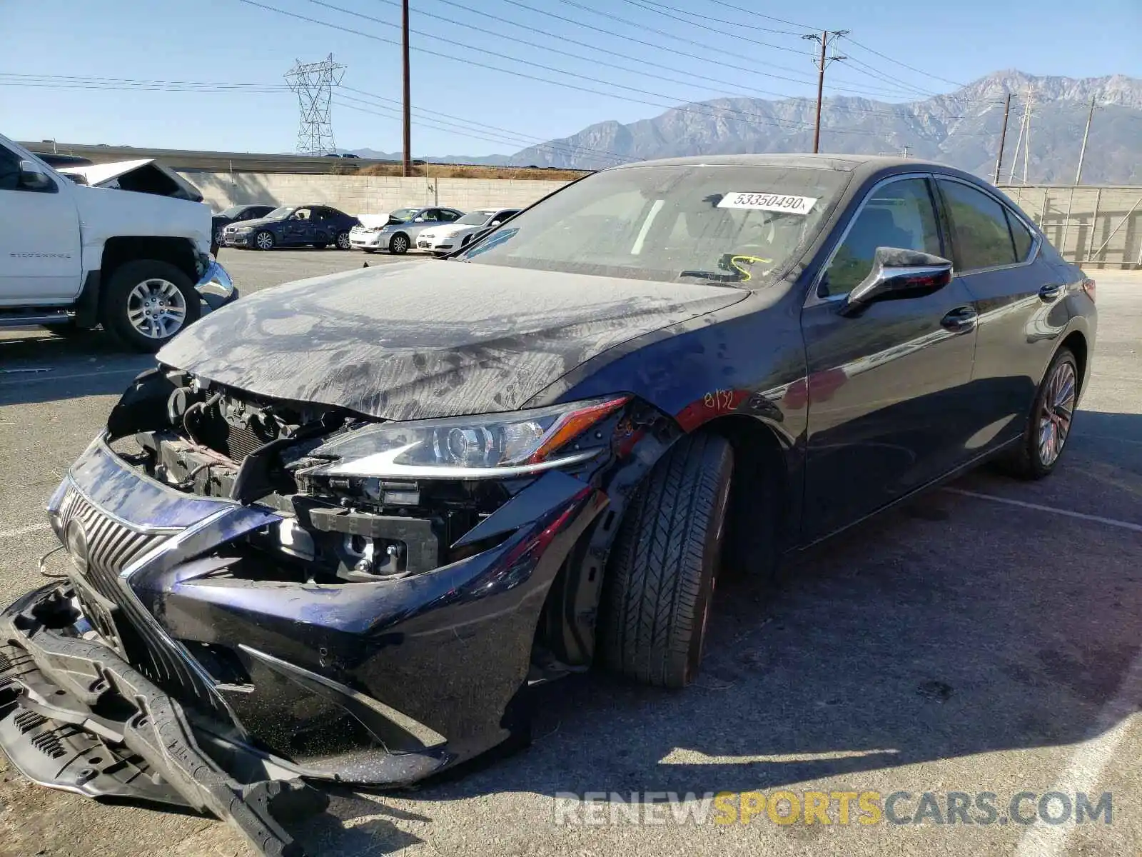 2 Photograph of a damaged car JTHBZ1B12K2002770 LEXUS ES350 2019