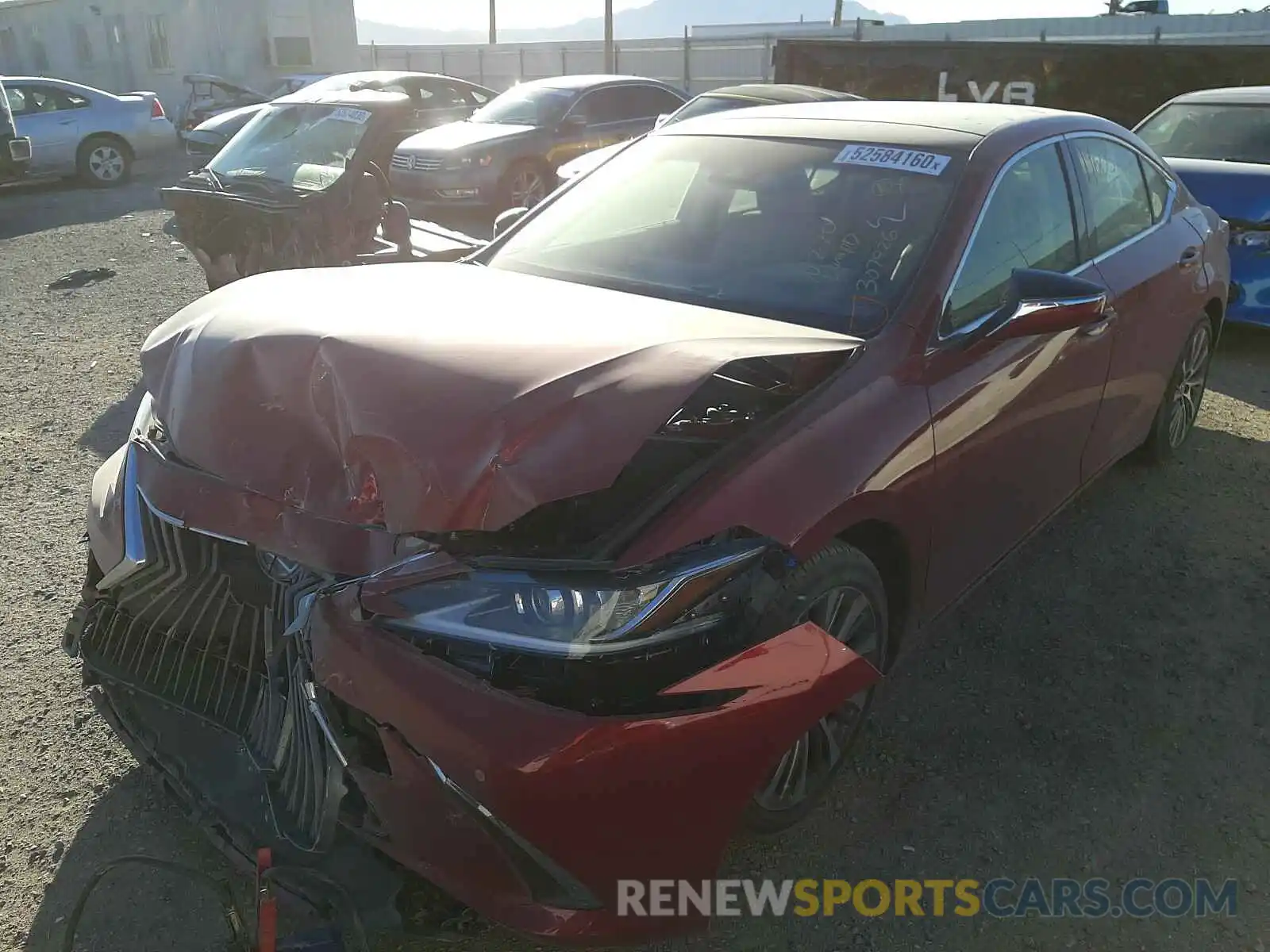 2 Photograph of a damaged car JTHBZ1B14K2002155 LEXUS ES350 2019