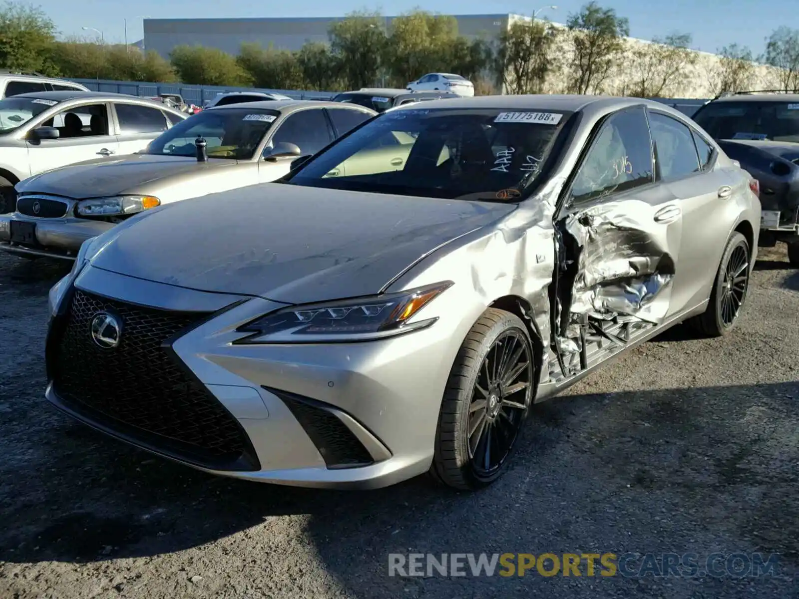 2 Photograph of a damaged car JTHBZ1B15K2000589 LEXUS ES350 2019