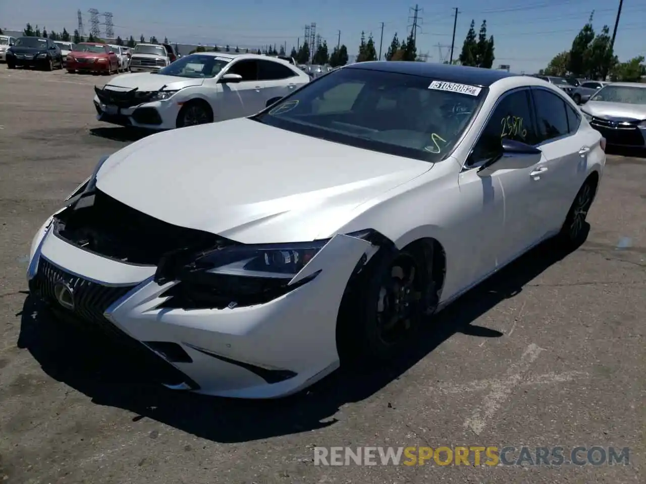 2 Photograph of a damaged car JTHBZ1B16K2004313 LEXUS ES350 2019