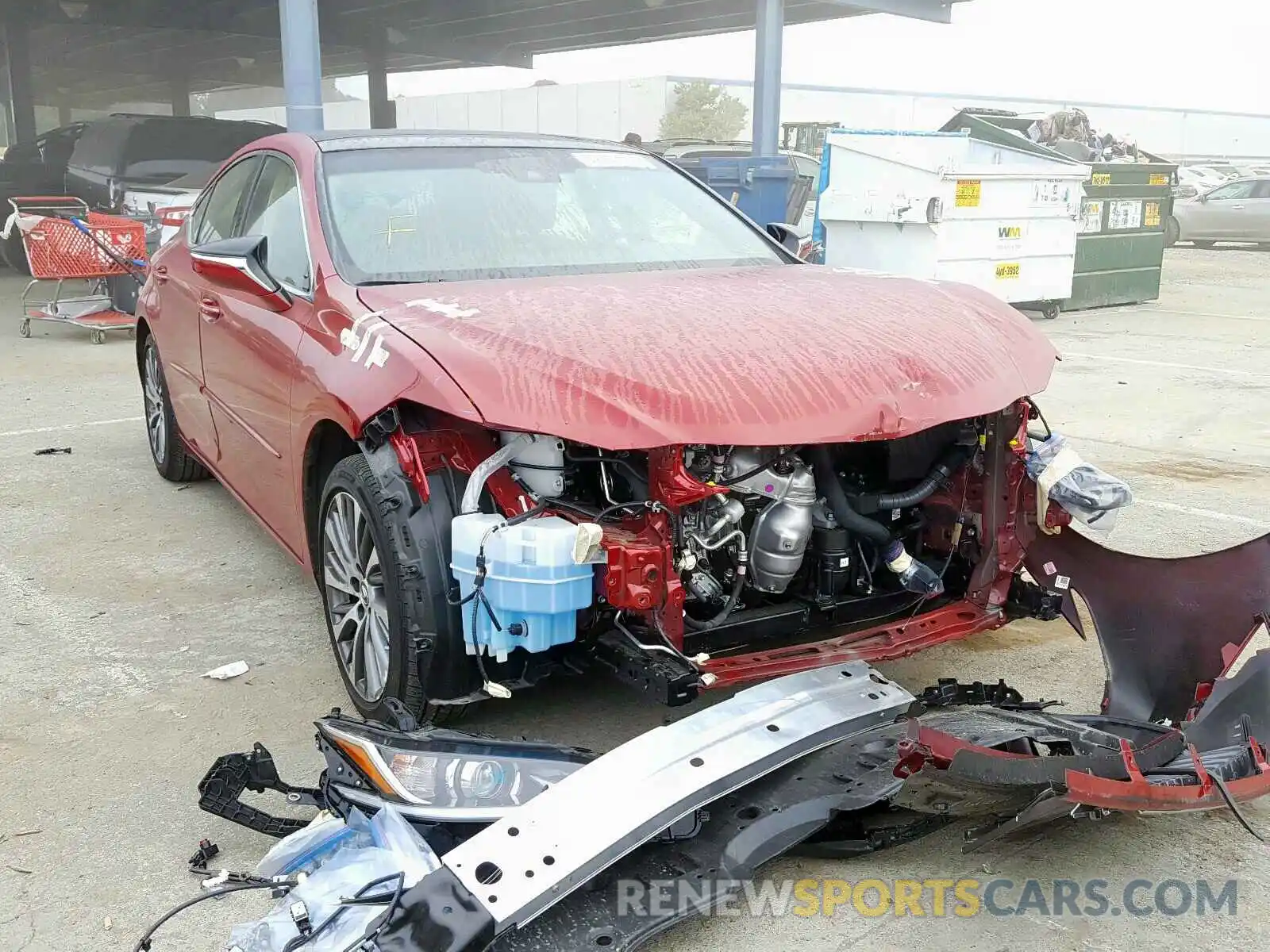 1 Photograph of a damaged car JTHBZ1B17K2001971 LEXUS ES350 2019