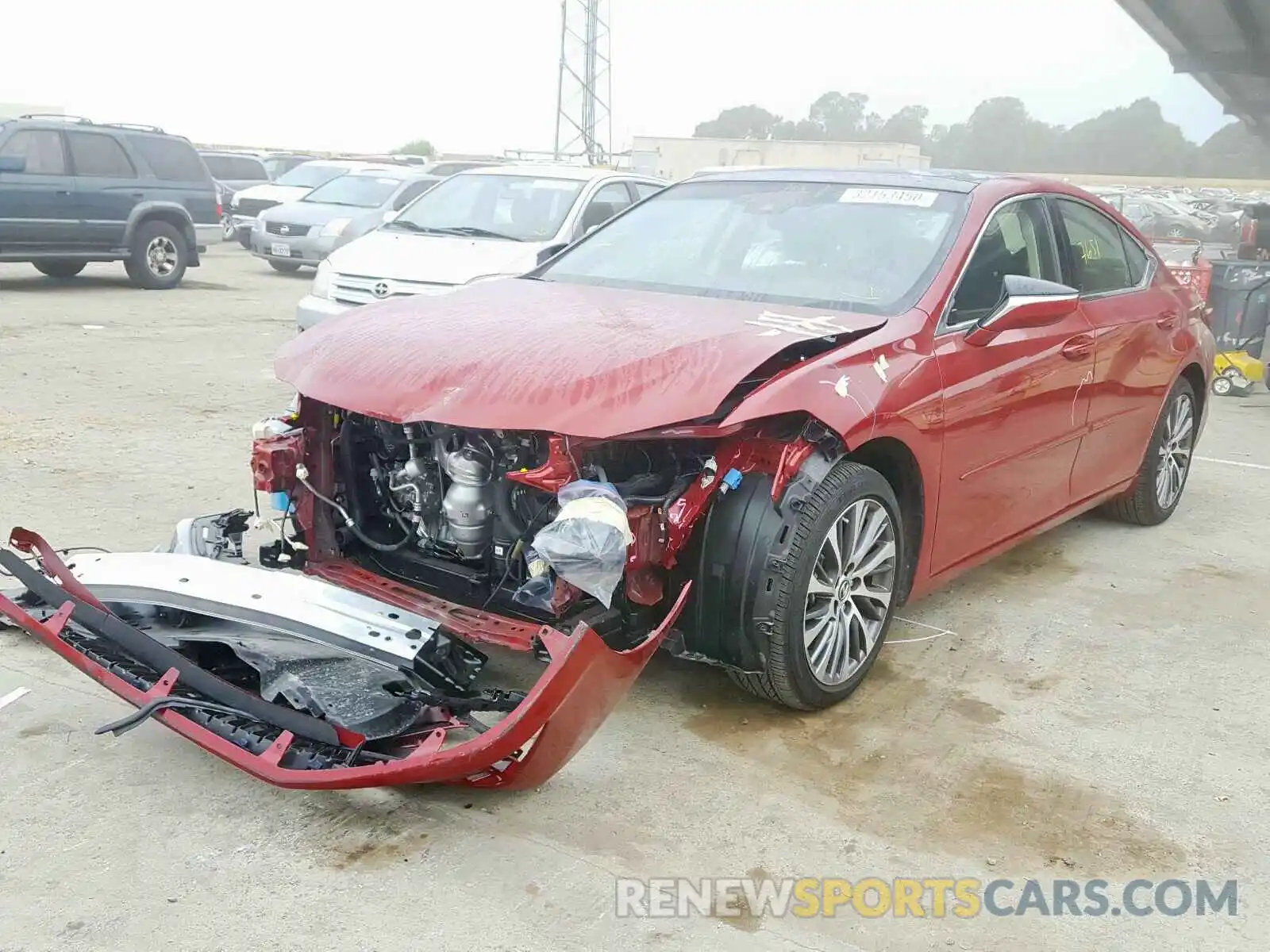 2 Photograph of a damaged car JTHBZ1B17K2001971 LEXUS ES350 2019