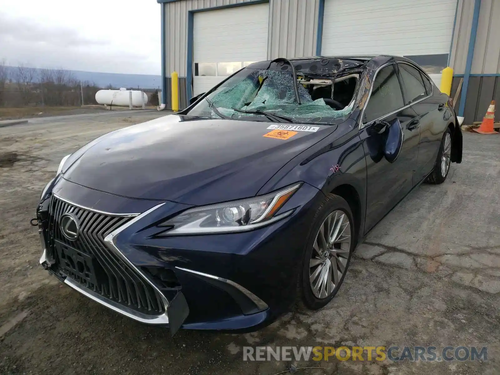 2 Photograph of a damaged car JTHBZ1B17K2002957 LEXUS ES350 2019