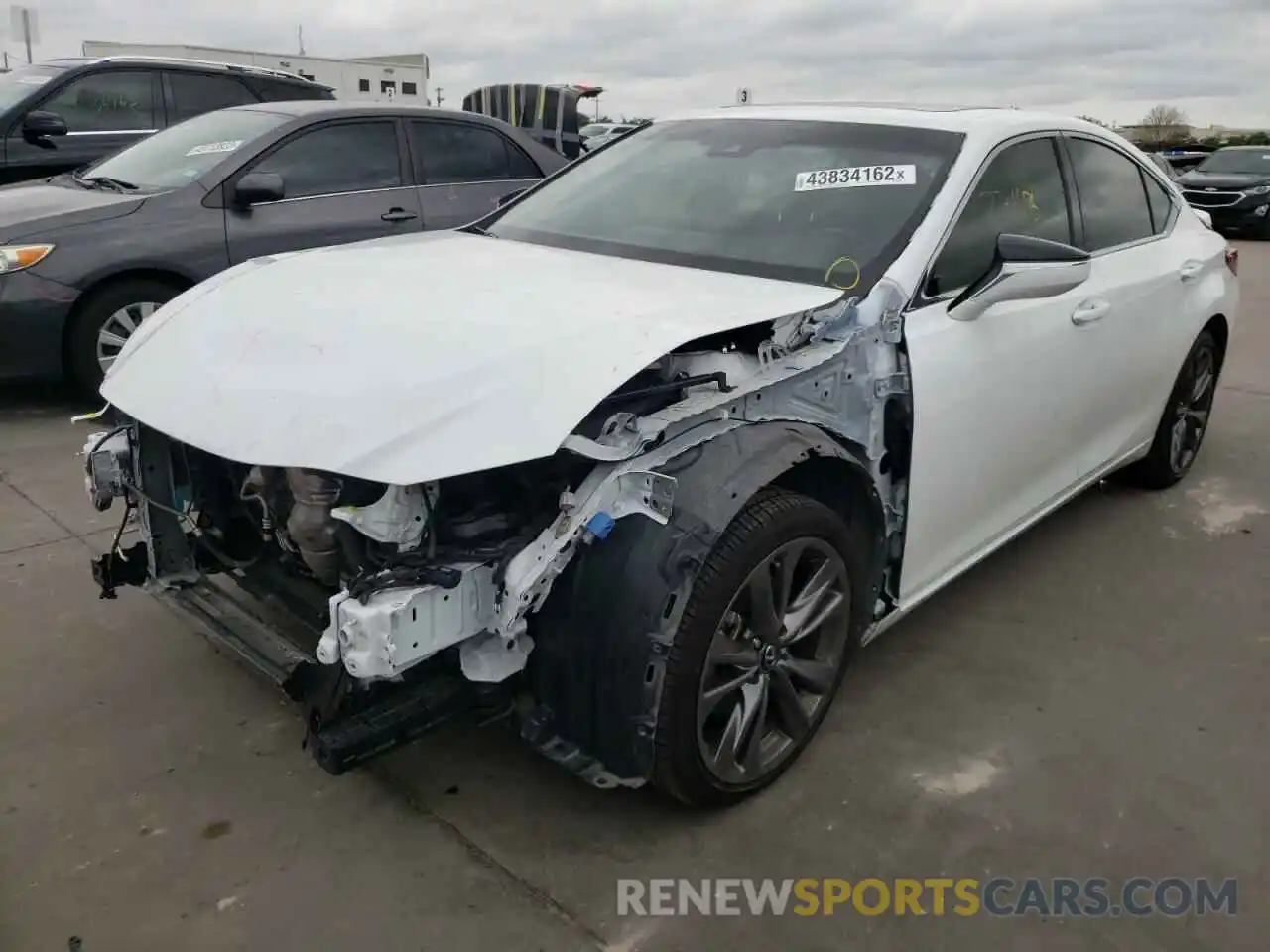 2 Photograph of a damaged car JTHBZ1B19K2000238 LEXUS ES350 2019