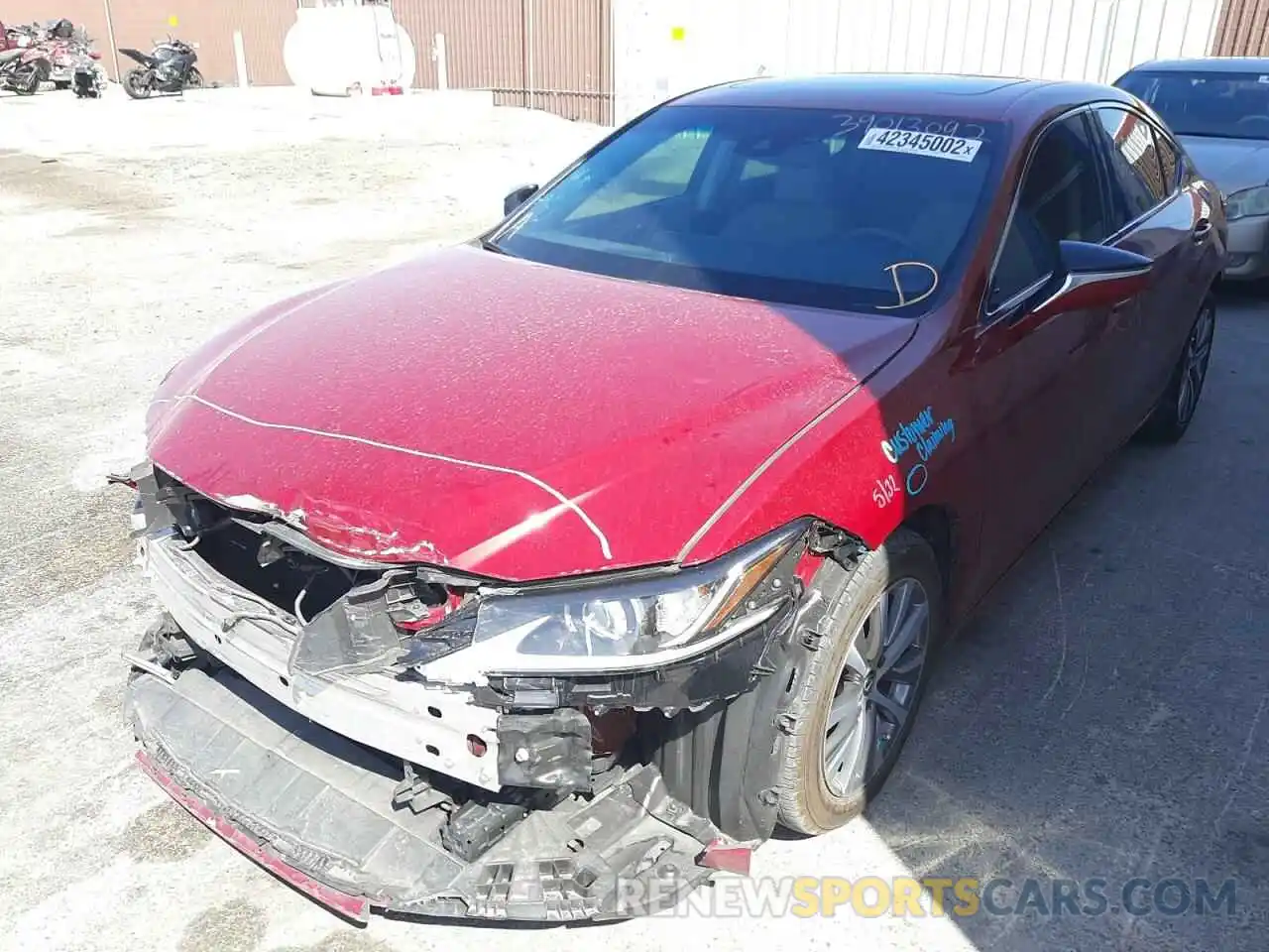 2 Photograph of a damaged car 58ACZ1B14LU062369 LEXUS ES350 2020