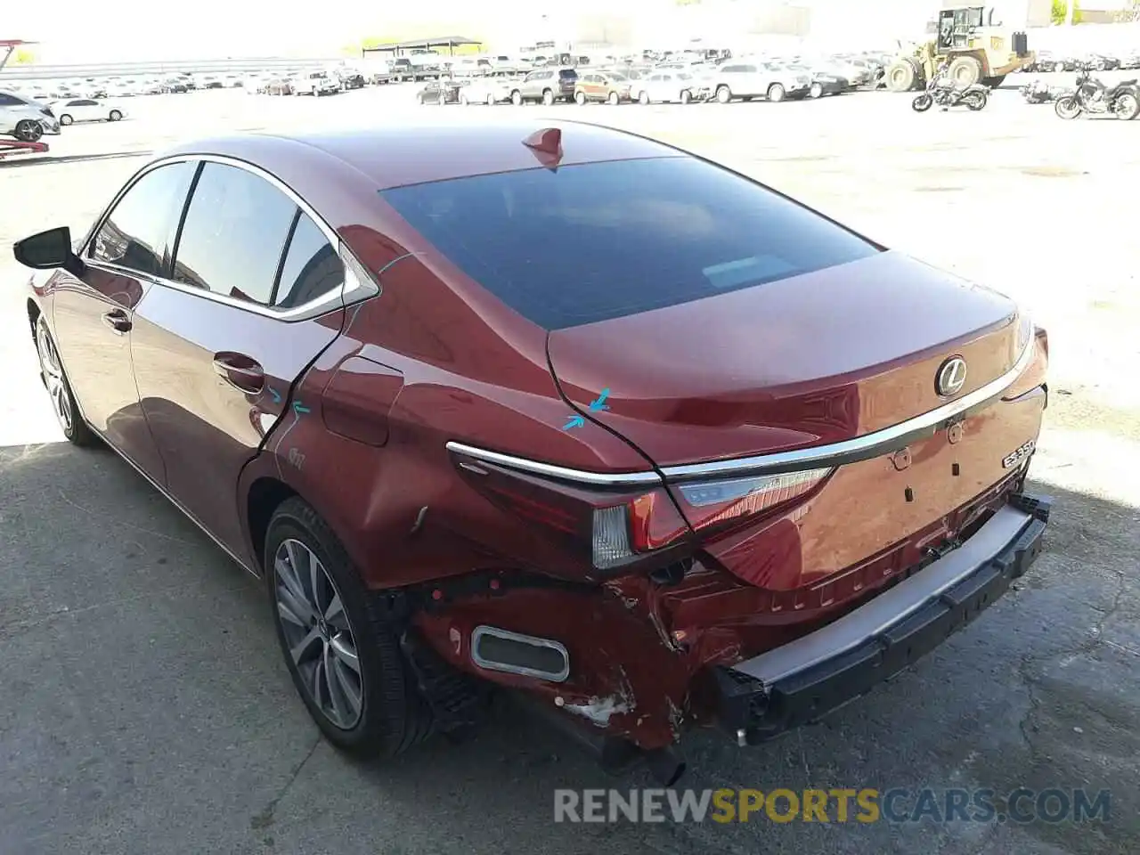 3 Photograph of a damaged car 58ACZ1B14LU062369 LEXUS ES350 2020