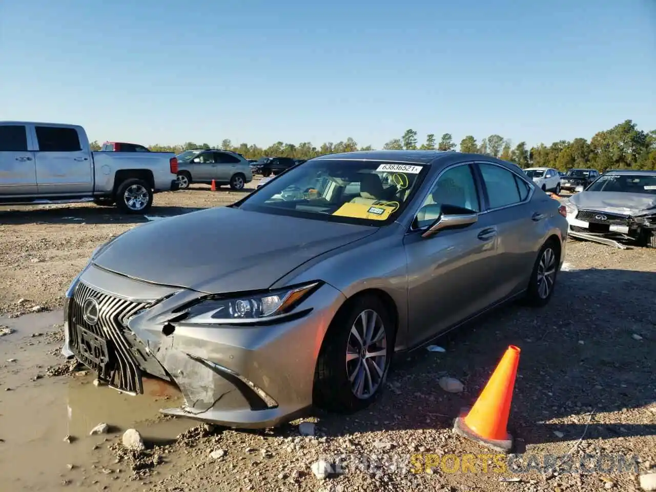 2 Photograph of a damaged car 58ADZ1B1XLU078872 LEXUS ES350 2020