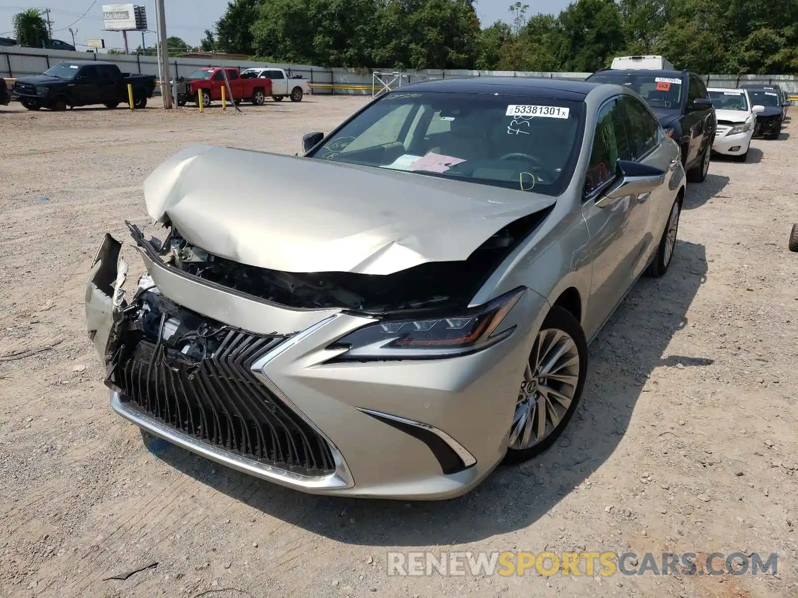 2 Photograph of a damaged car 58AFZ1B15LU077380 LEXUS ES350 2020