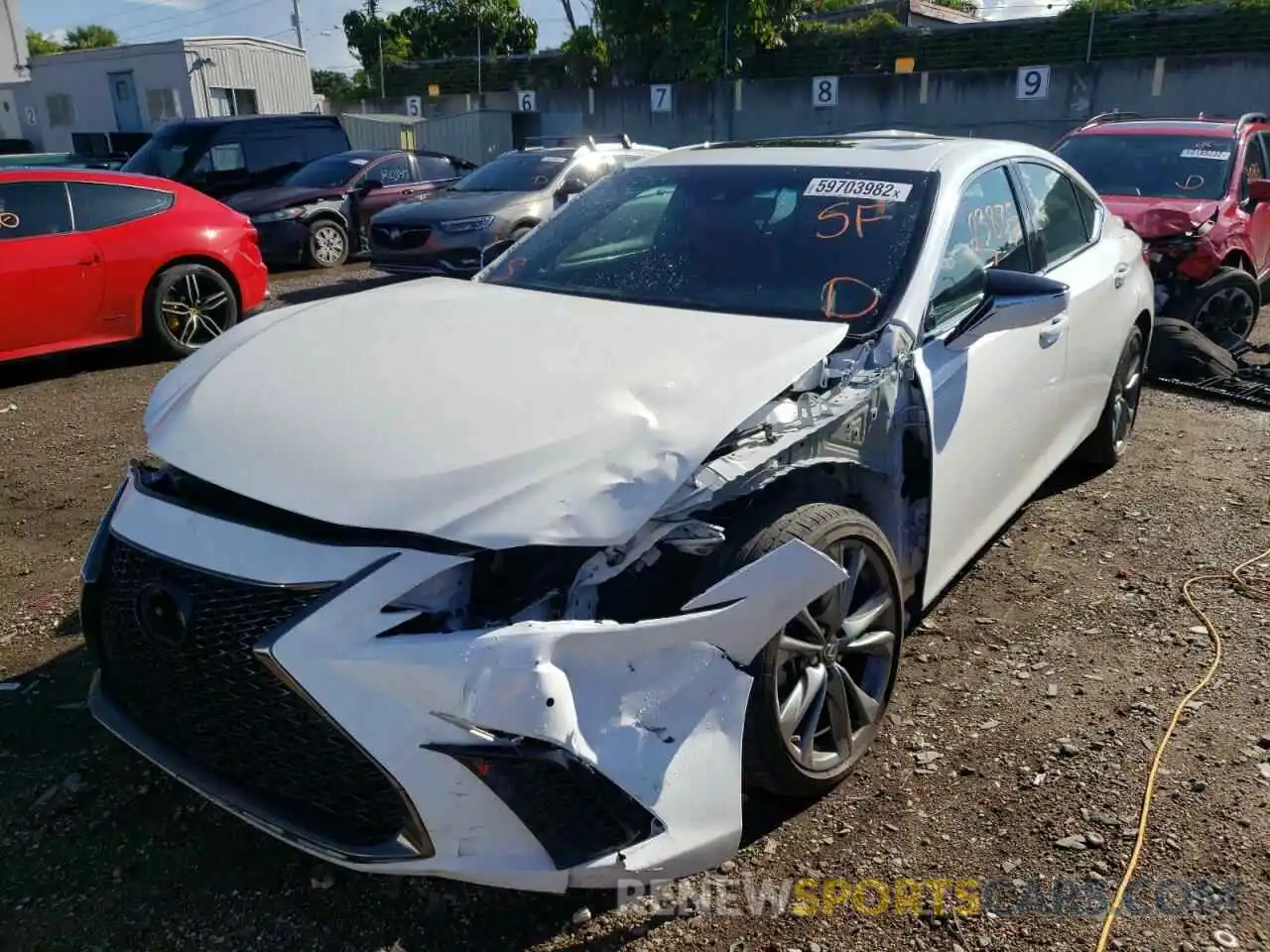 2 Photograph of a damaged car 58AGZ1B10LU069885 LEXUS ES350 2020