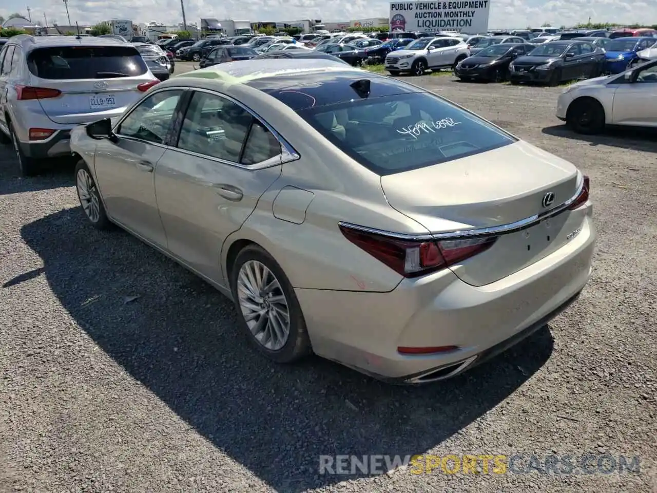 3 Photograph of a damaged car 58ABZ1B10MU090084 LEXUS ES350 2021