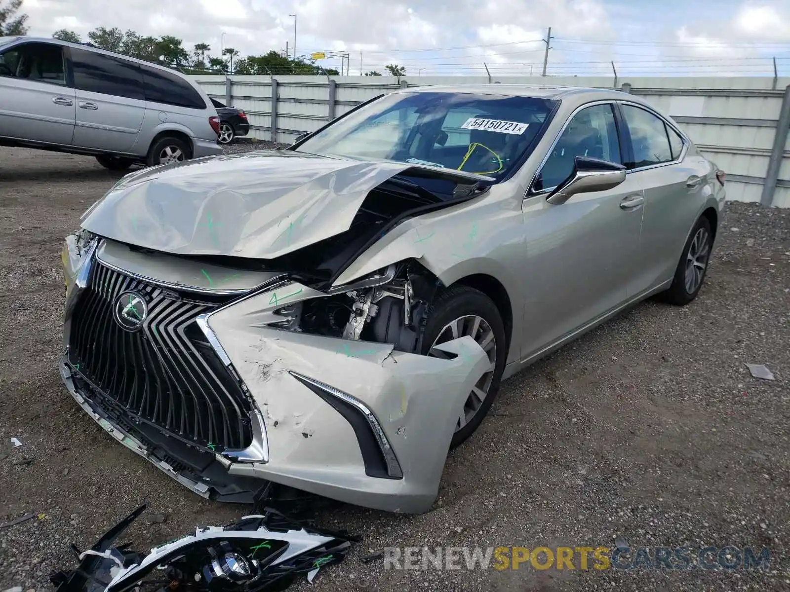 2 Photograph of a damaged car 58ACZ1B12MU101333 LEXUS ES350 2021