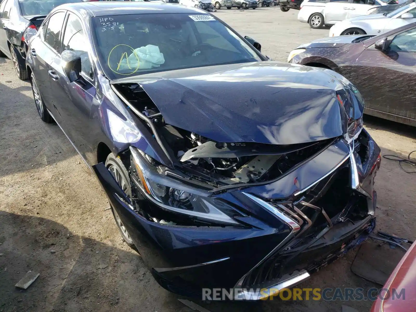 1 Photograph of a damaged car 58ADZ1B10MU083581 LEXUS ES350 2021