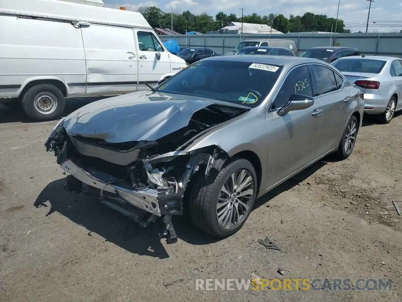 2 Photograph of a damaged car 58ADZ1B13MU105119 LEXUS ES350 2021