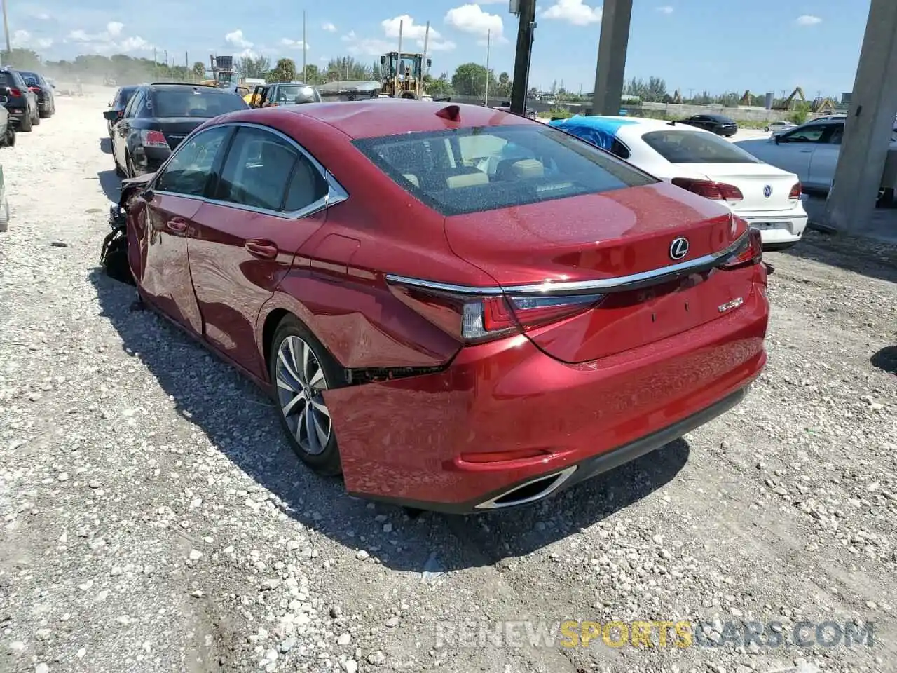 3 Photograph of a damaged car 58ADZ1B15MU095774 LEXUS ES350 2021