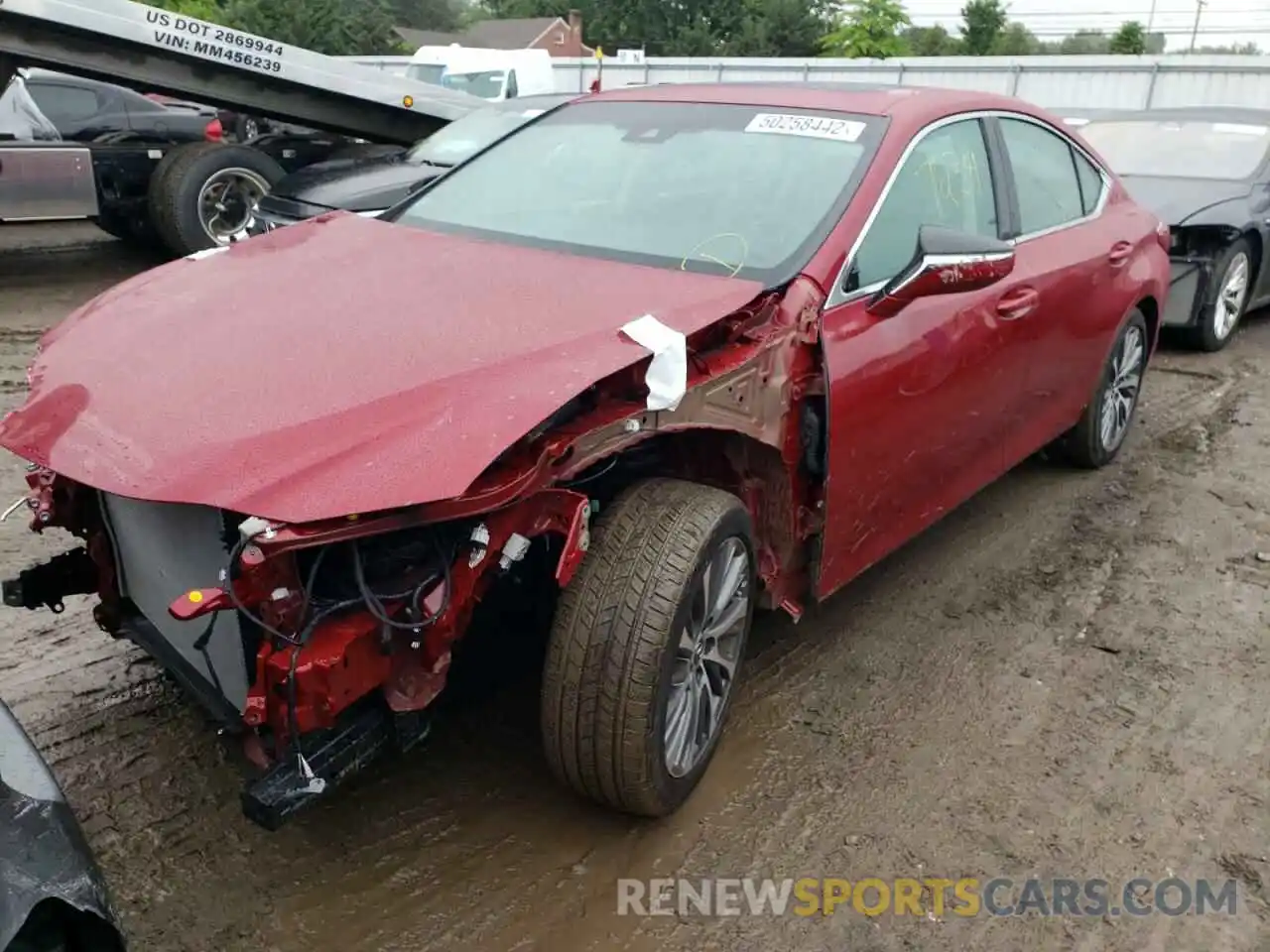 2 Photograph of a damaged car 58ADZ1B17MU110839 LEXUS ES350 2021