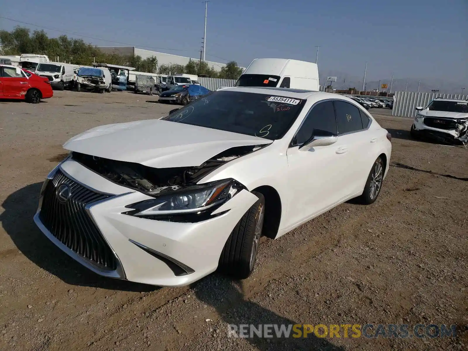 2 Photograph of a damaged car 58ADZ1B18MU086485 LEXUS ES350 2021