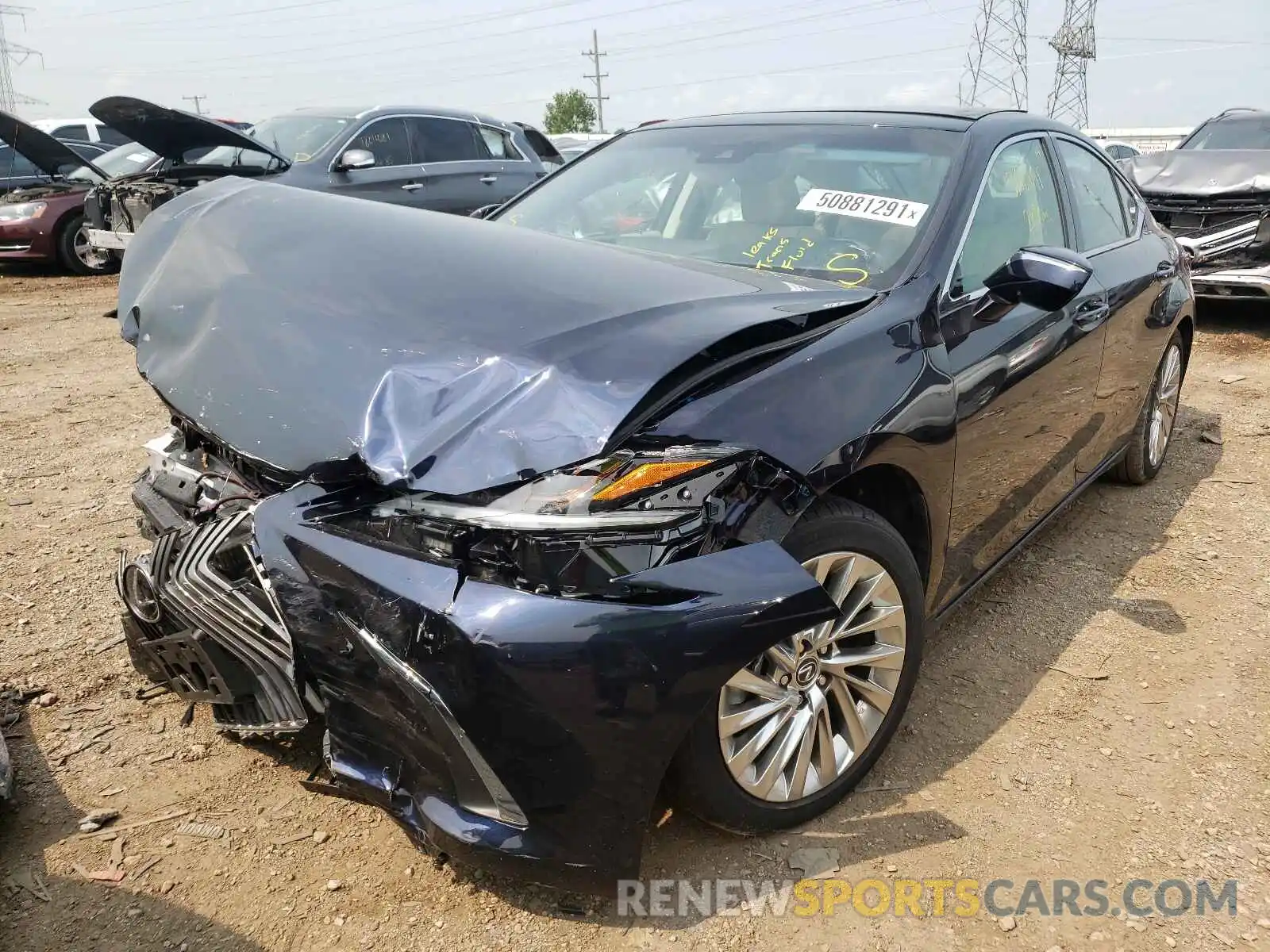 2 Photograph of a damaged car 58AEZ1B14MU083104 LEXUS ES350 2021