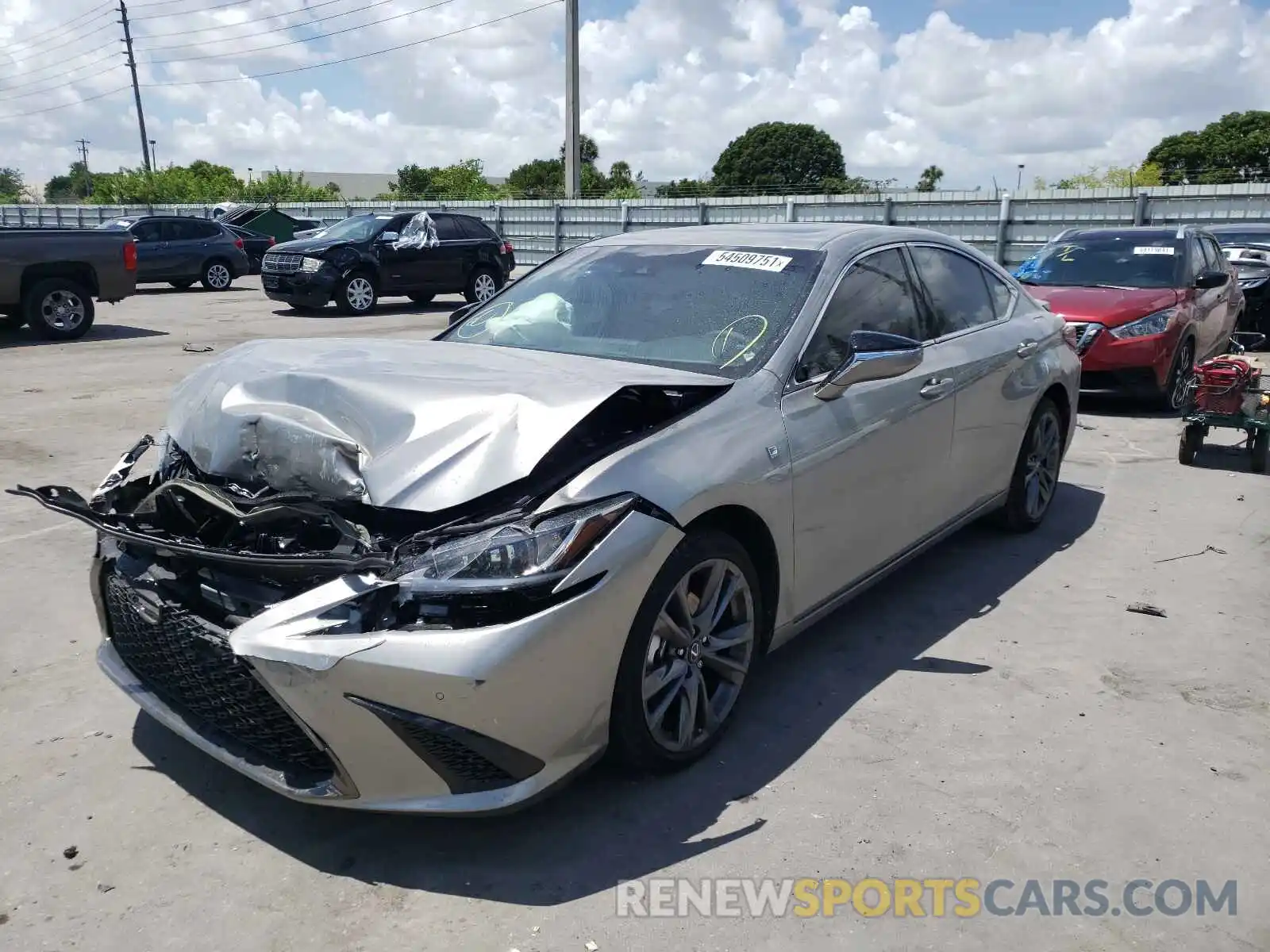 2 Photograph of a damaged car 58AGZ1B11MU101955 LEXUS ES350 2021