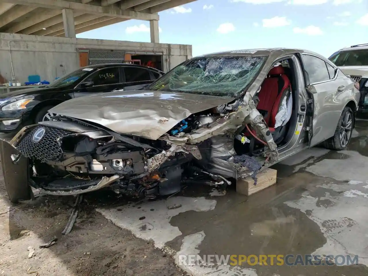 2 Photograph of a damaged car 58AGZ1B14MU096363 LEXUS ES350 2021