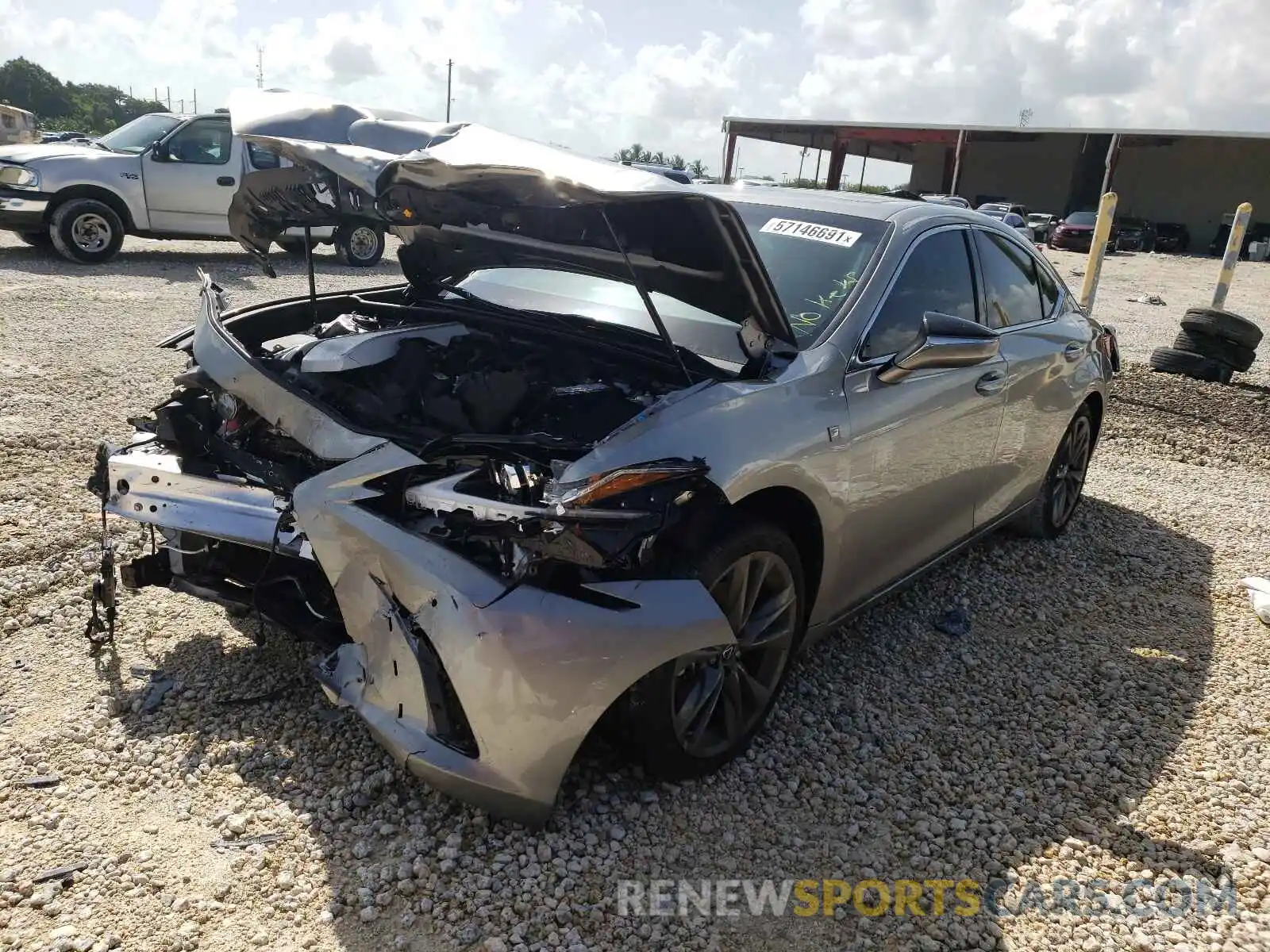 2 Photograph of a damaged car 58AGZ1B1XMU085447 LEXUS ES350 2021