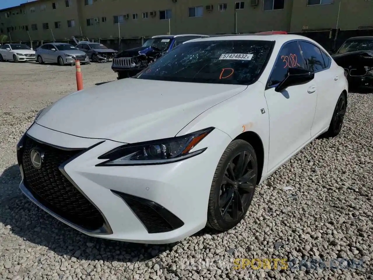 2 Photograph of a damaged car 58AHZ1B1XMU095450 LEXUS ES350 2021