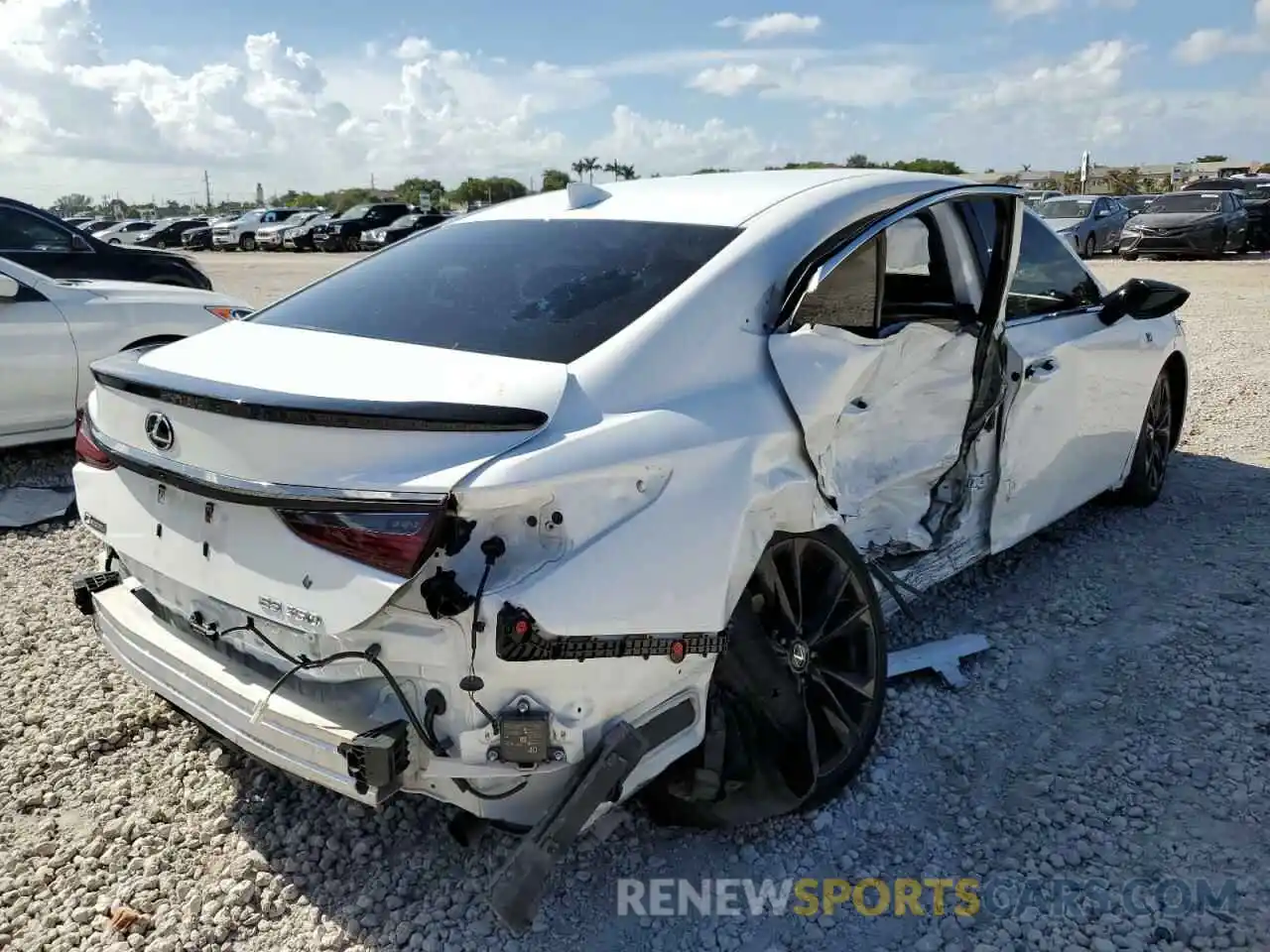 4 Photograph of a damaged car 58AHZ1B1XMU095450 LEXUS ES350 2021