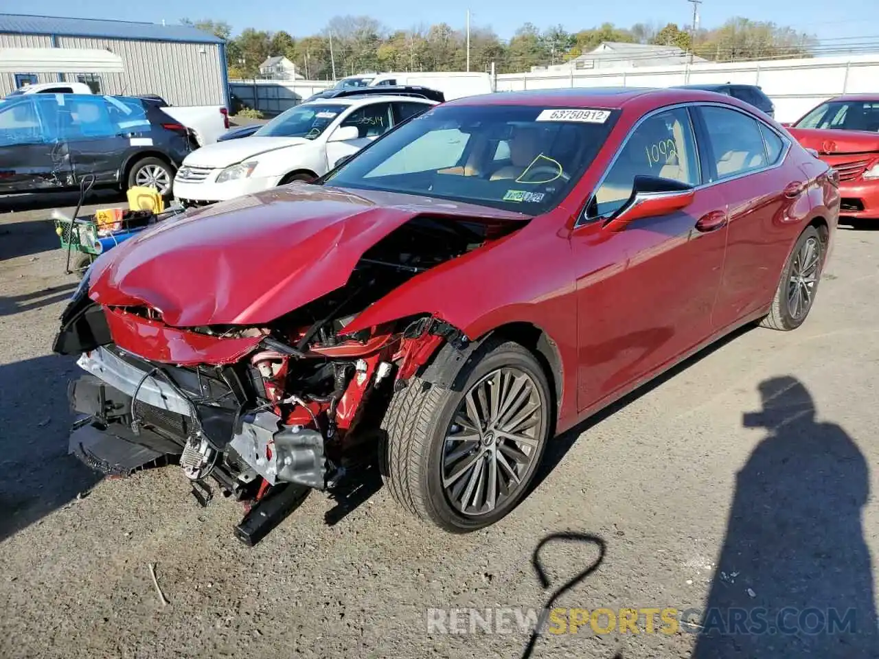 2 Photograph of a damaged car 58ADZ1B16NU133160 LEXUS ES350 2022