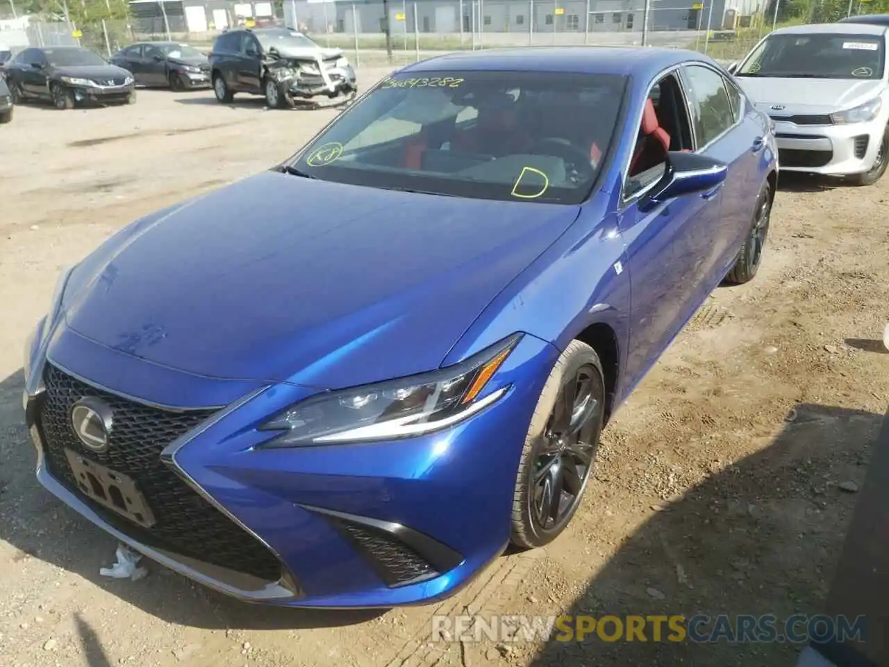 2 Photograph of a damaged car 58AGZ1B18NU117359 LEXUS ES350 2022