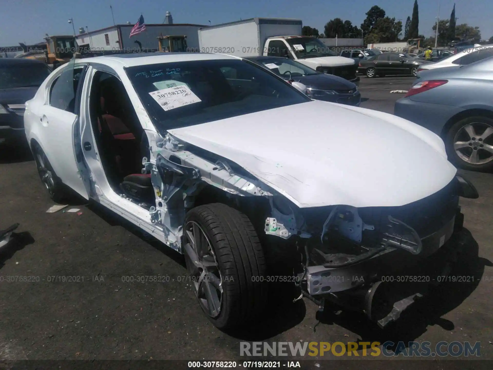 1 Photograph of a damaged car JTHBZ1BL6KA018980 LEXUS GS 2019