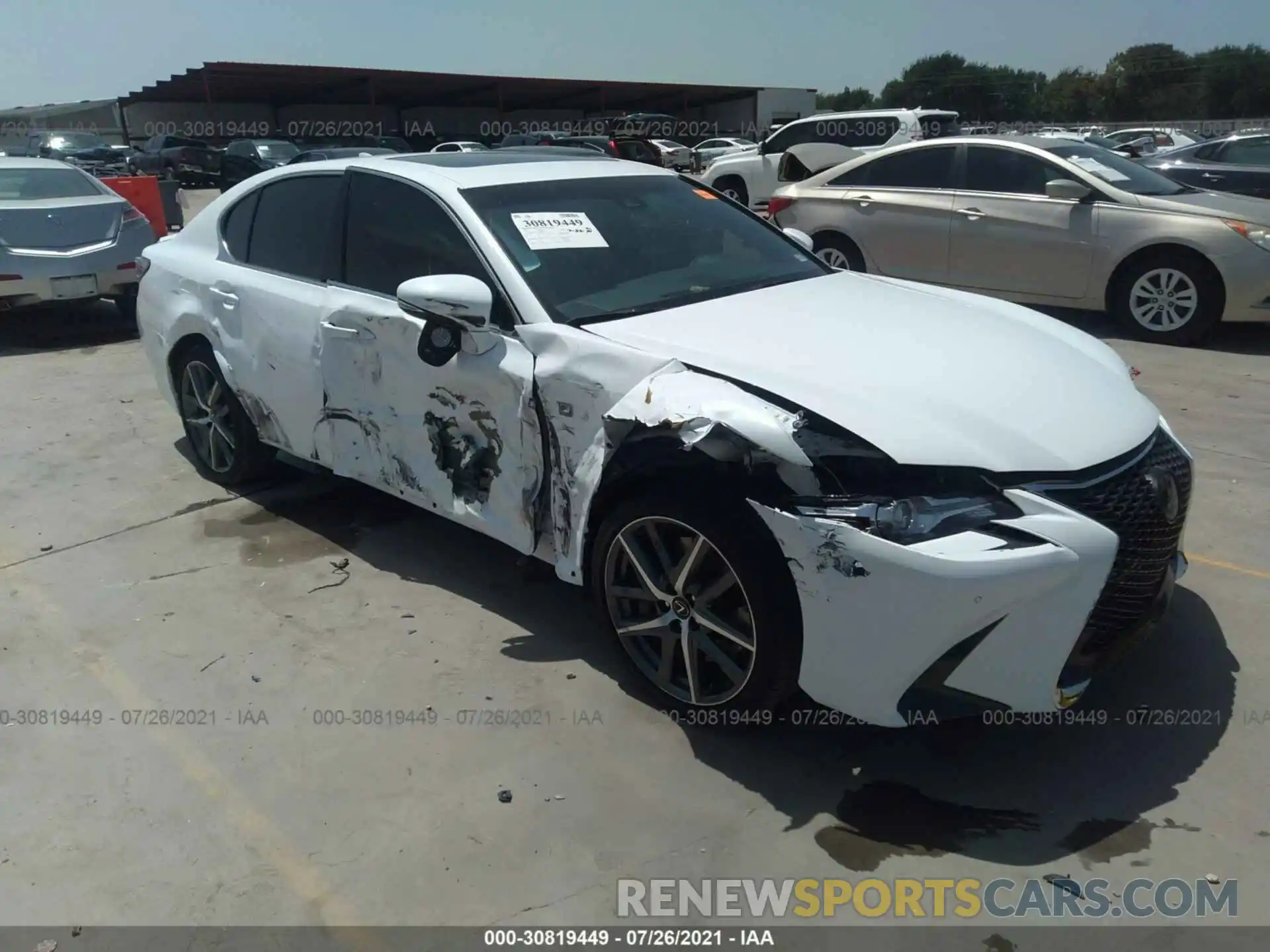 1 Photograph of a damaged car JTHEZ1BL2LA020546 LEXUS GS 2020