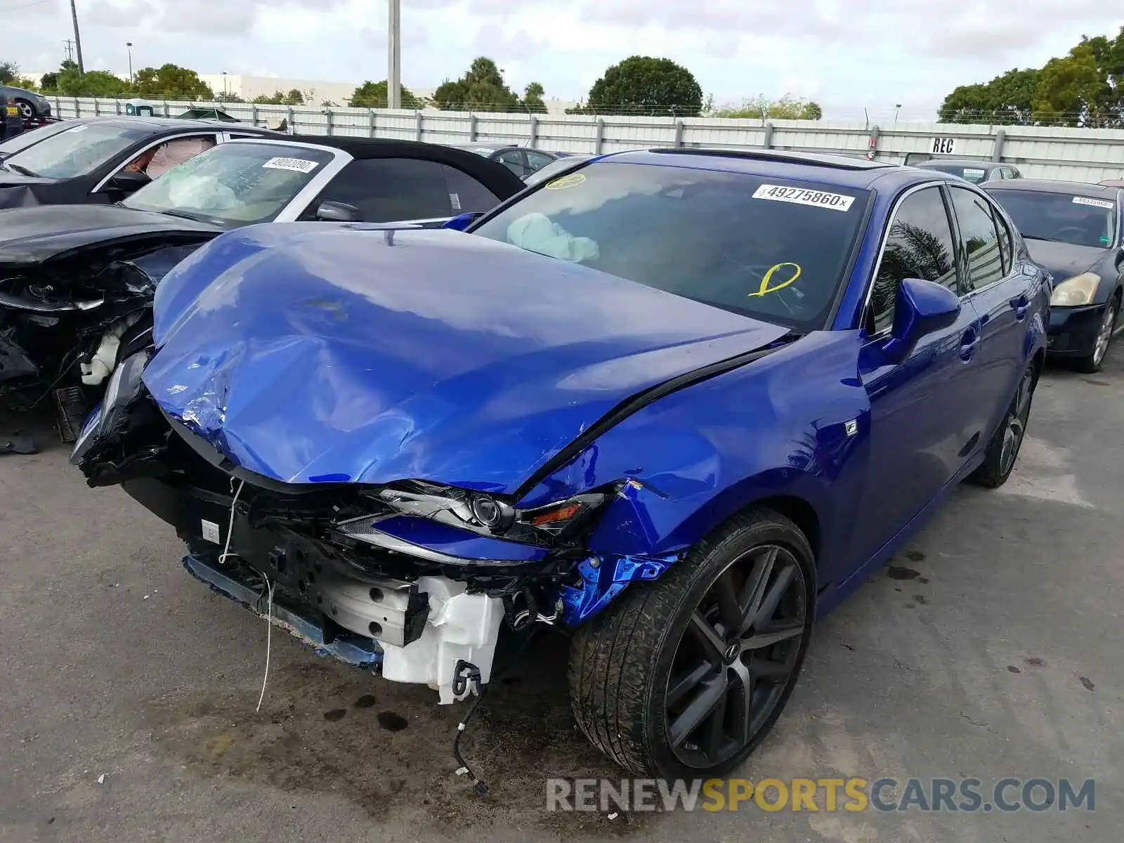 2 Photograph of a damaged car JTHBZ1BL3KA017446 LEXUS GS 350 BAS 2019