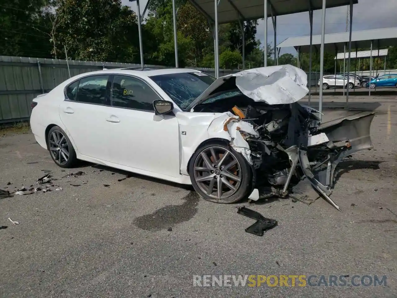 1 Photograph of a damaged car JTHBZ1BL8KA017037 LEXUS GS350 2019