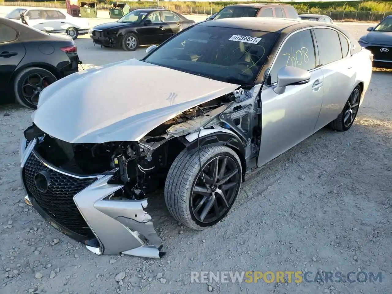 2 Photograph of a damaged car JTHBZ1BL9KA017693 LEXUS GS350 2019