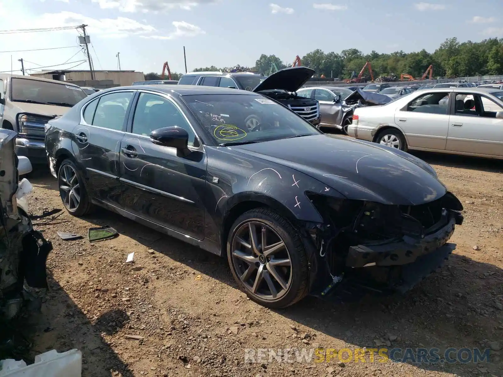 1 Photograph of a damaged car JTHCZ1BL6KA011192 LEXUS GS350 2019