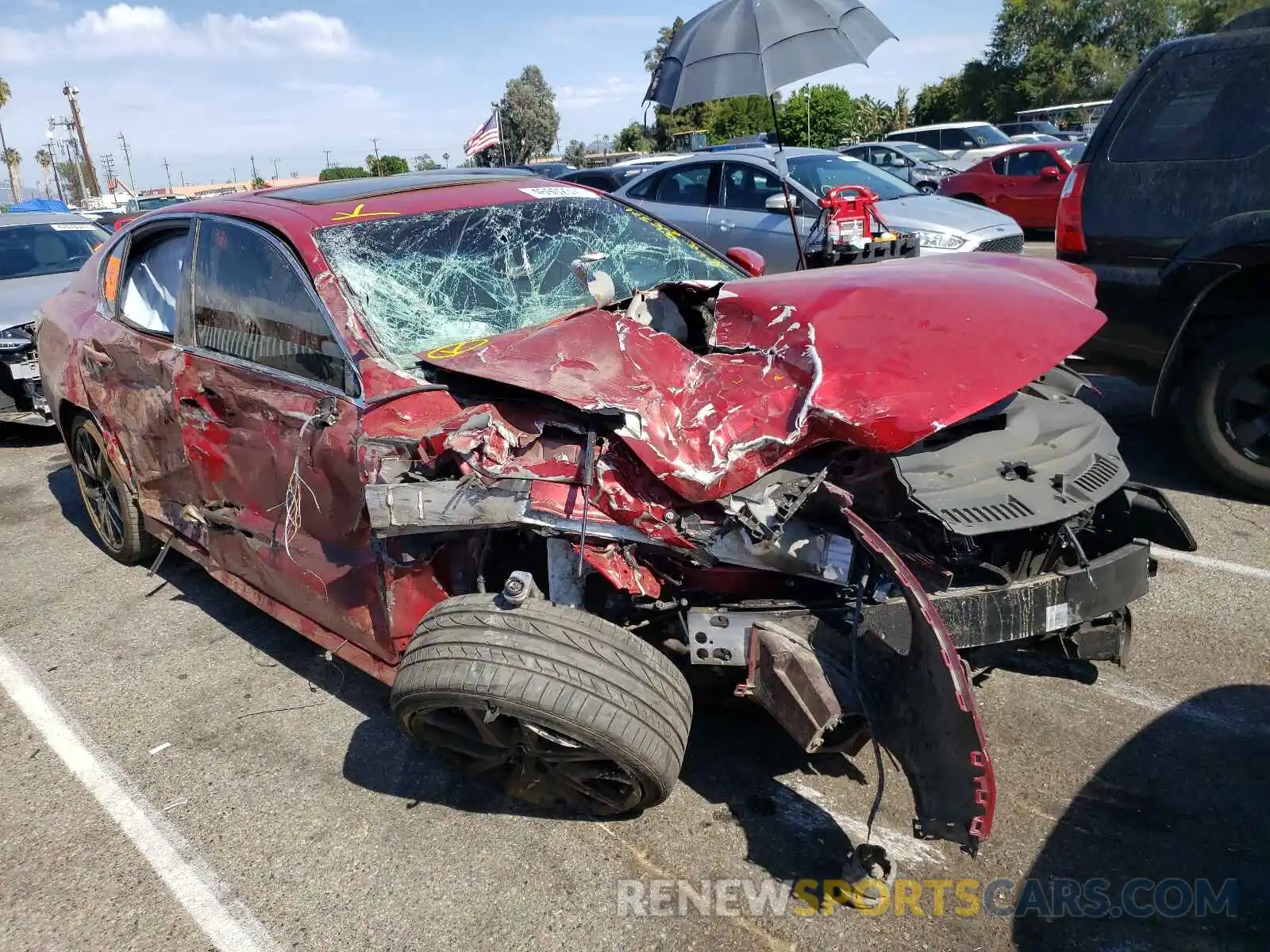 1 Photograph of a damaged car JTHEZ1BL9LA020270 LEXUS GS350 2020