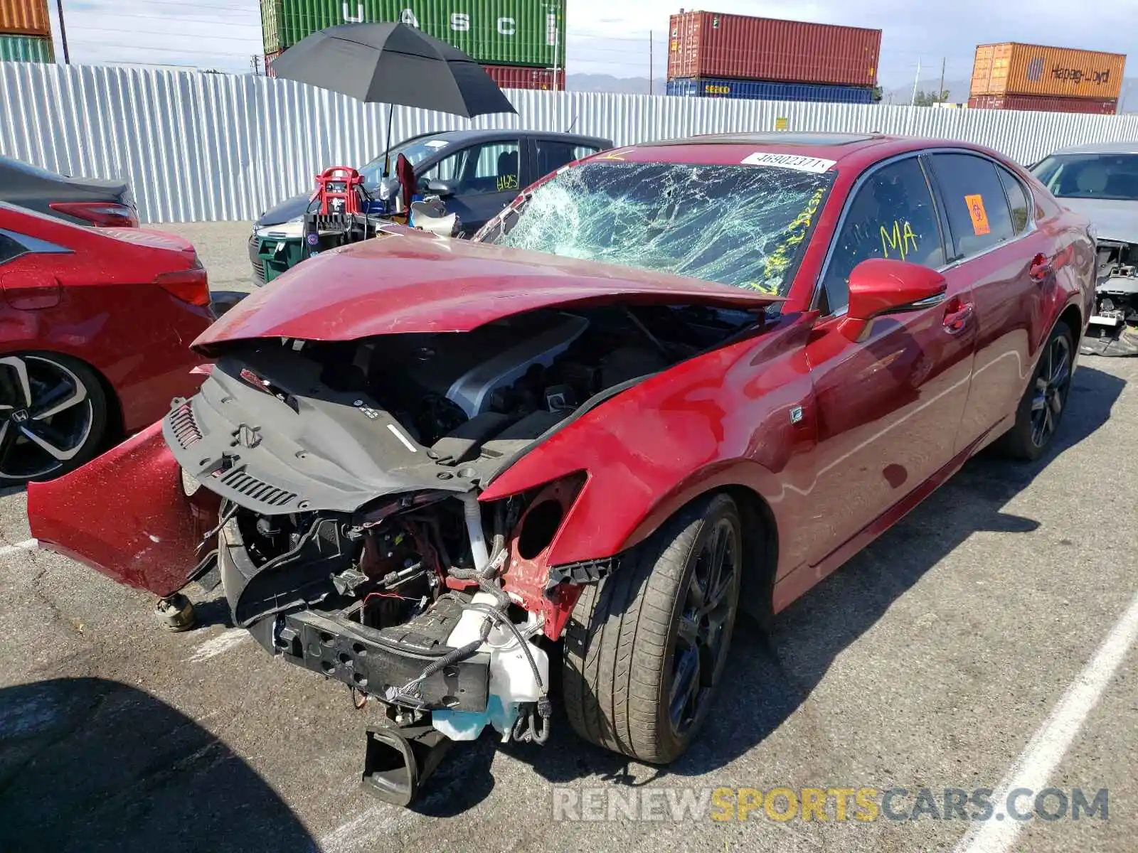 2 Photograph of a damaged car JTHEZ1BL9LA020270 LEXUS GS350 2020