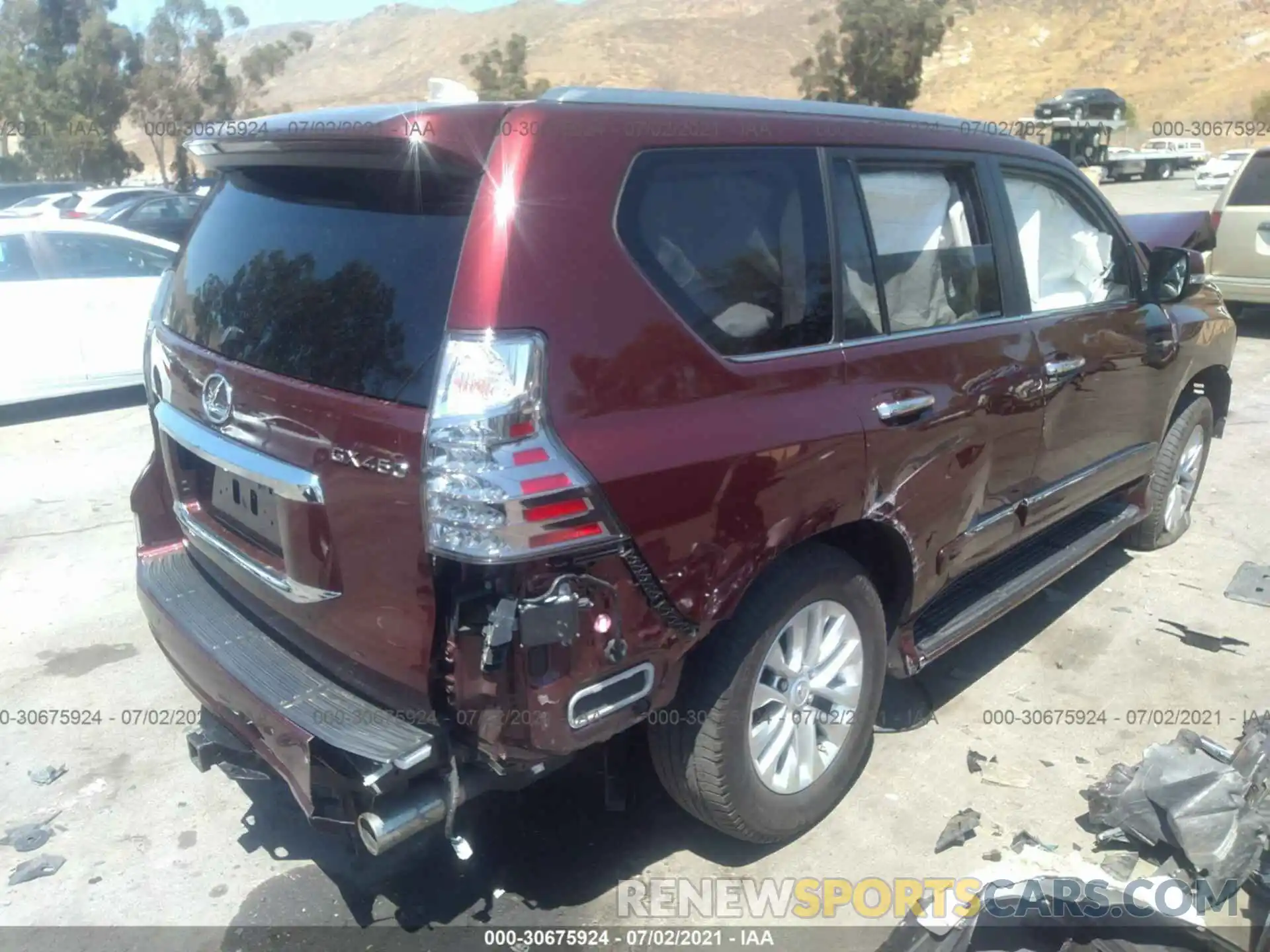 4 Фотография поврежденного автомобиля JTJBM7FX1K5225296 LEXUS GX 2019